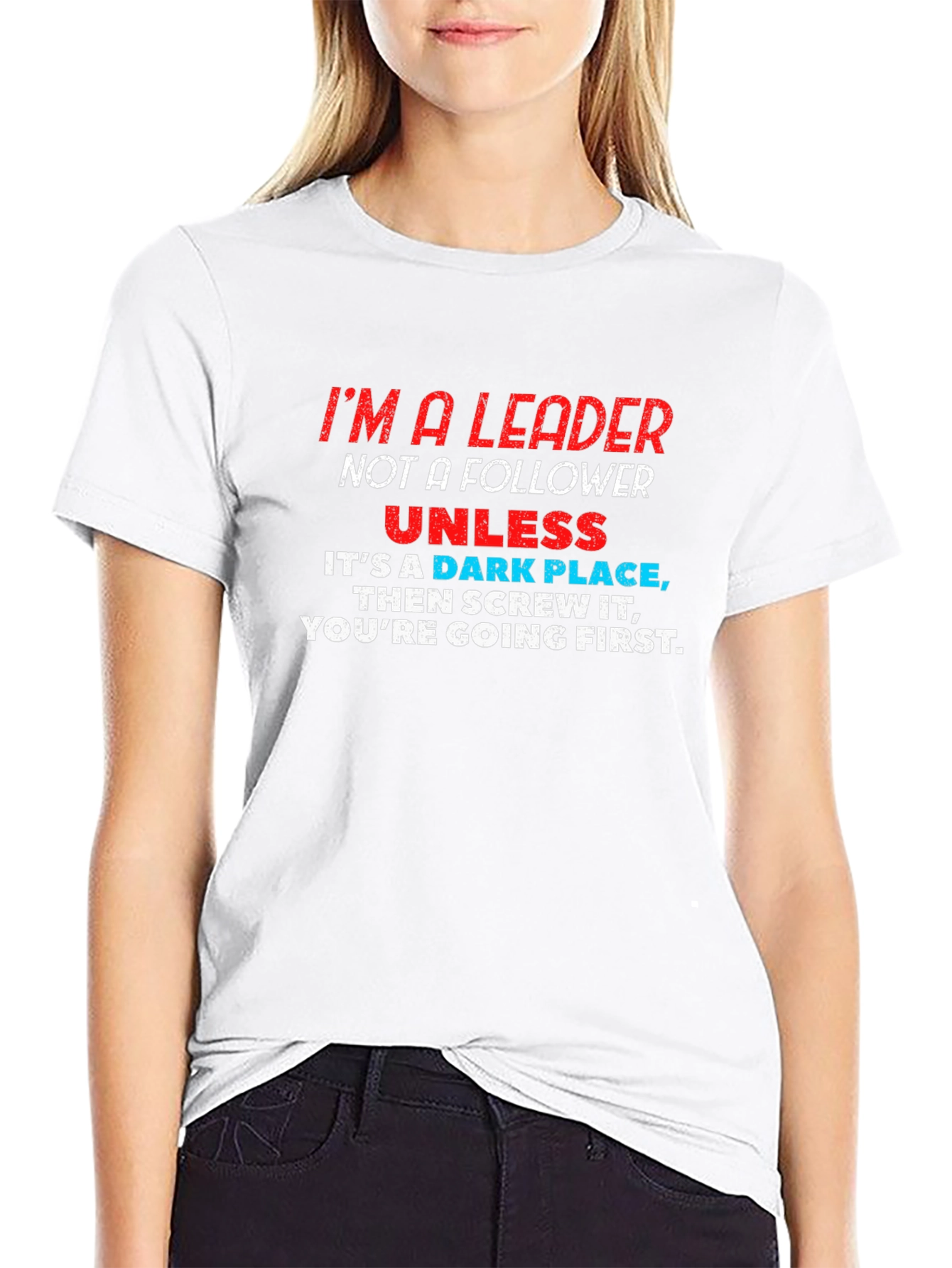 Black I'm A Leader Graphic T-Shirt view 9