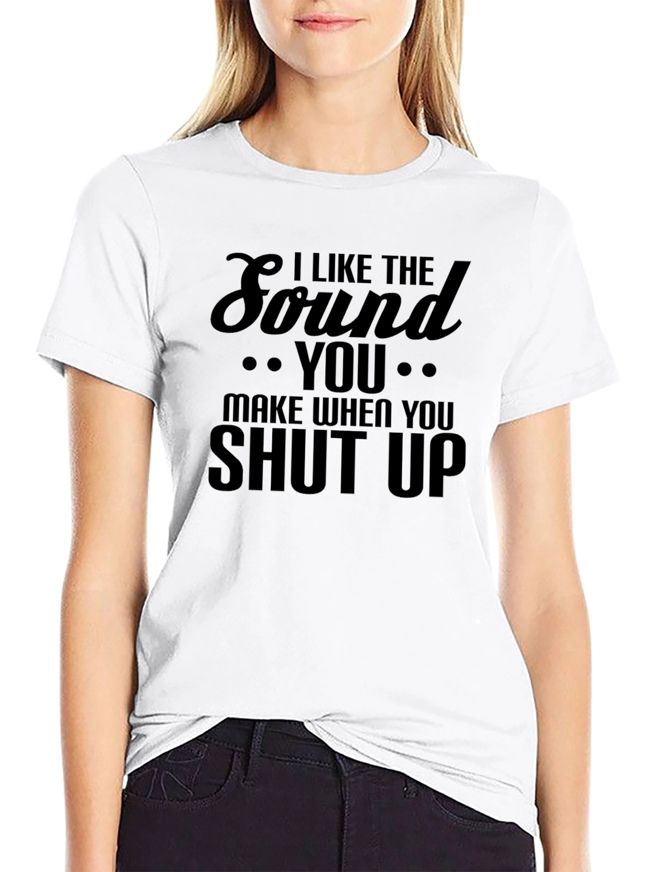 Black I Like the Sound Tee - Funny Graphic T-Shirt view 9