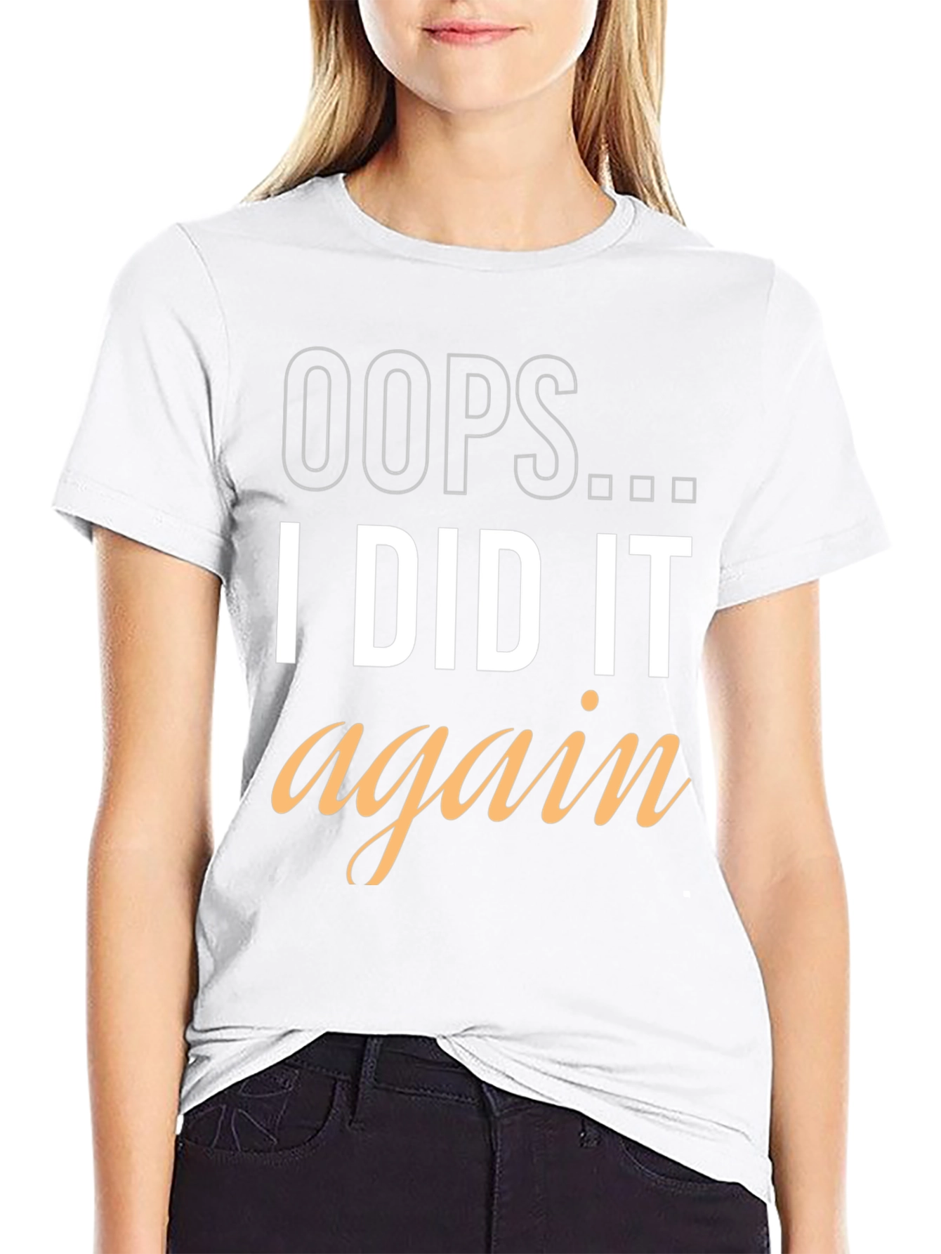 Black Oops I Did It Again Graphic Tee view 9