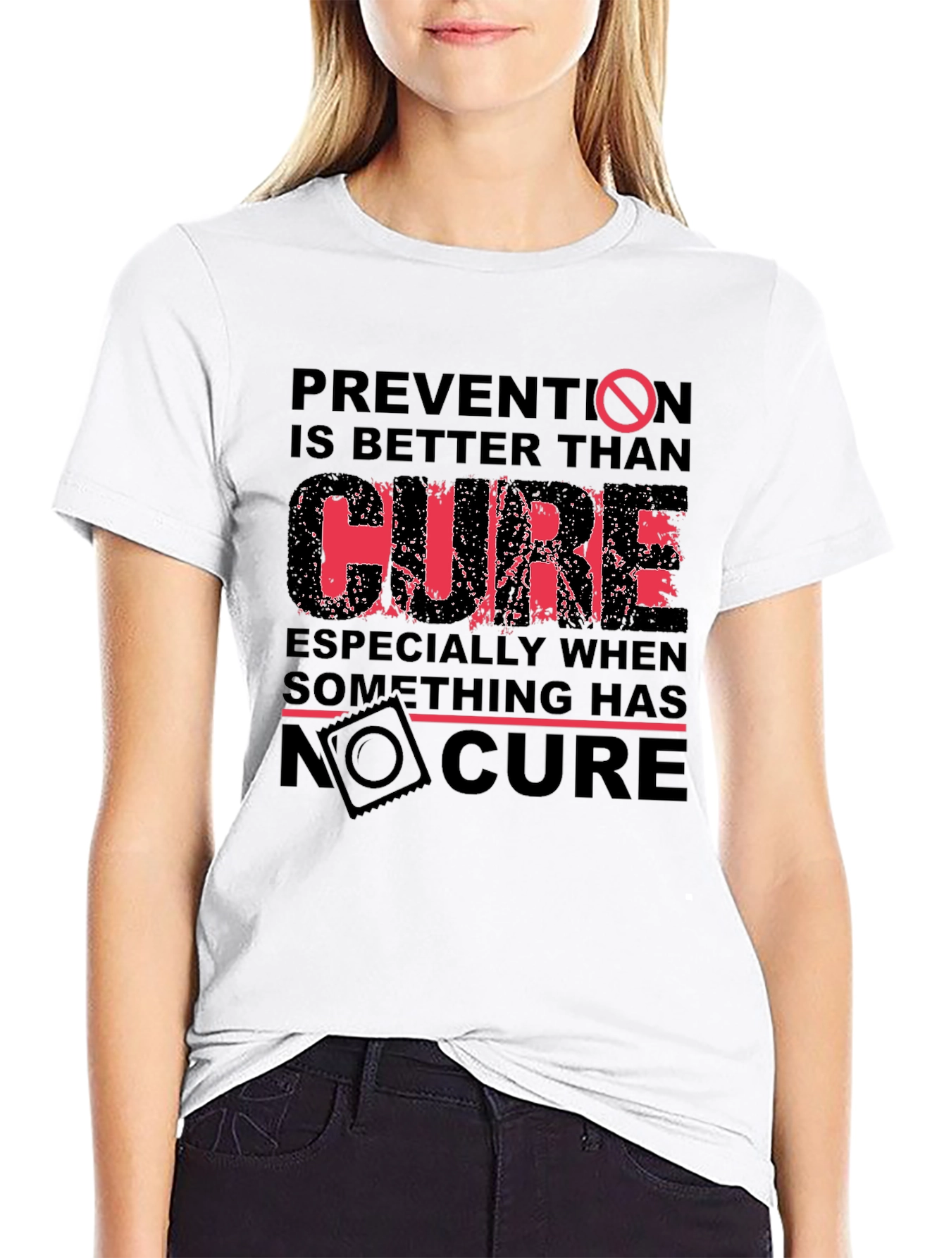 Black Prevention T-Shirt: Better Than Cure Graphic Tee view 9