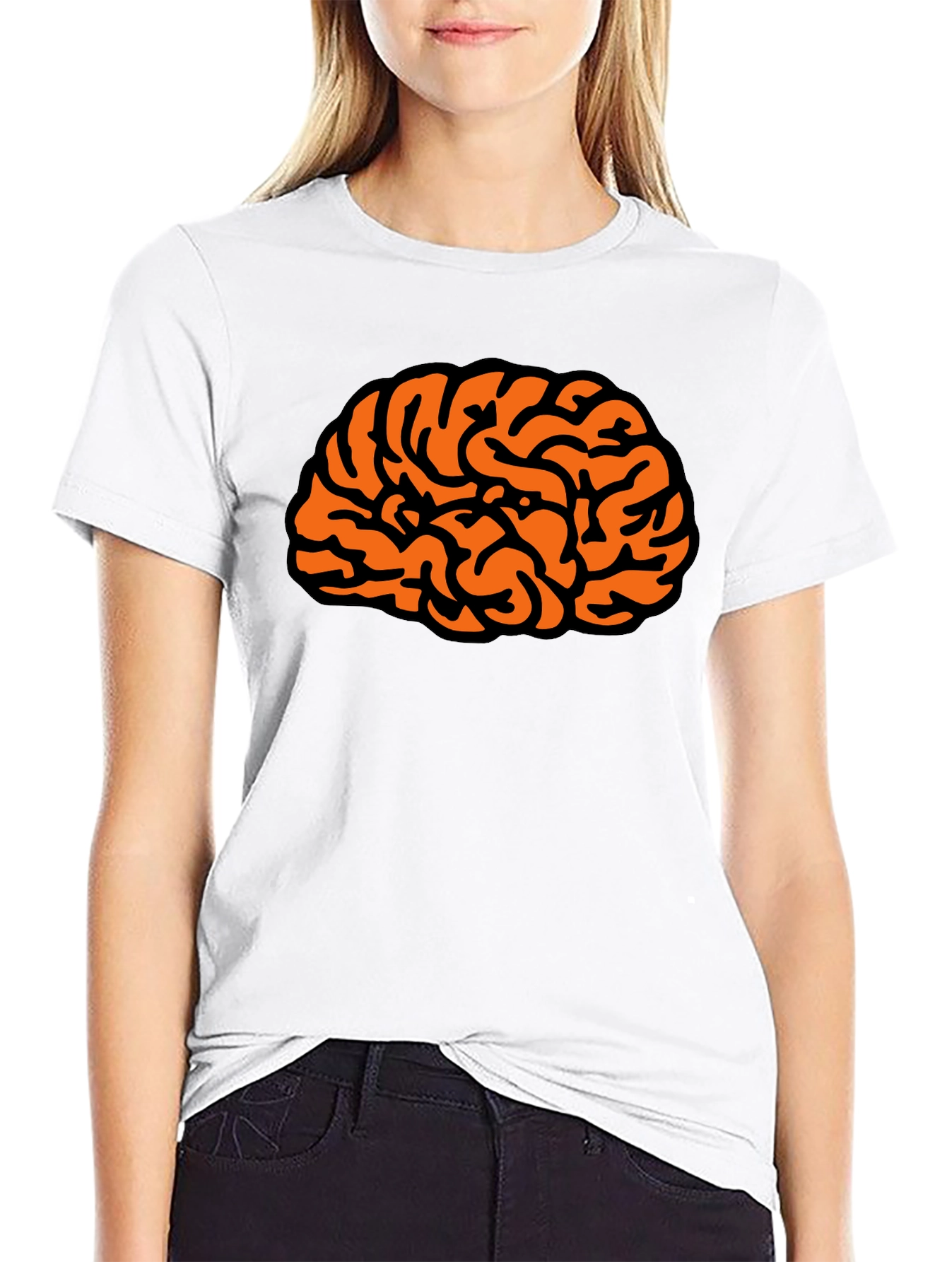 Black Brain Graphic Tee - Black Short Sleeve Shirt view 9