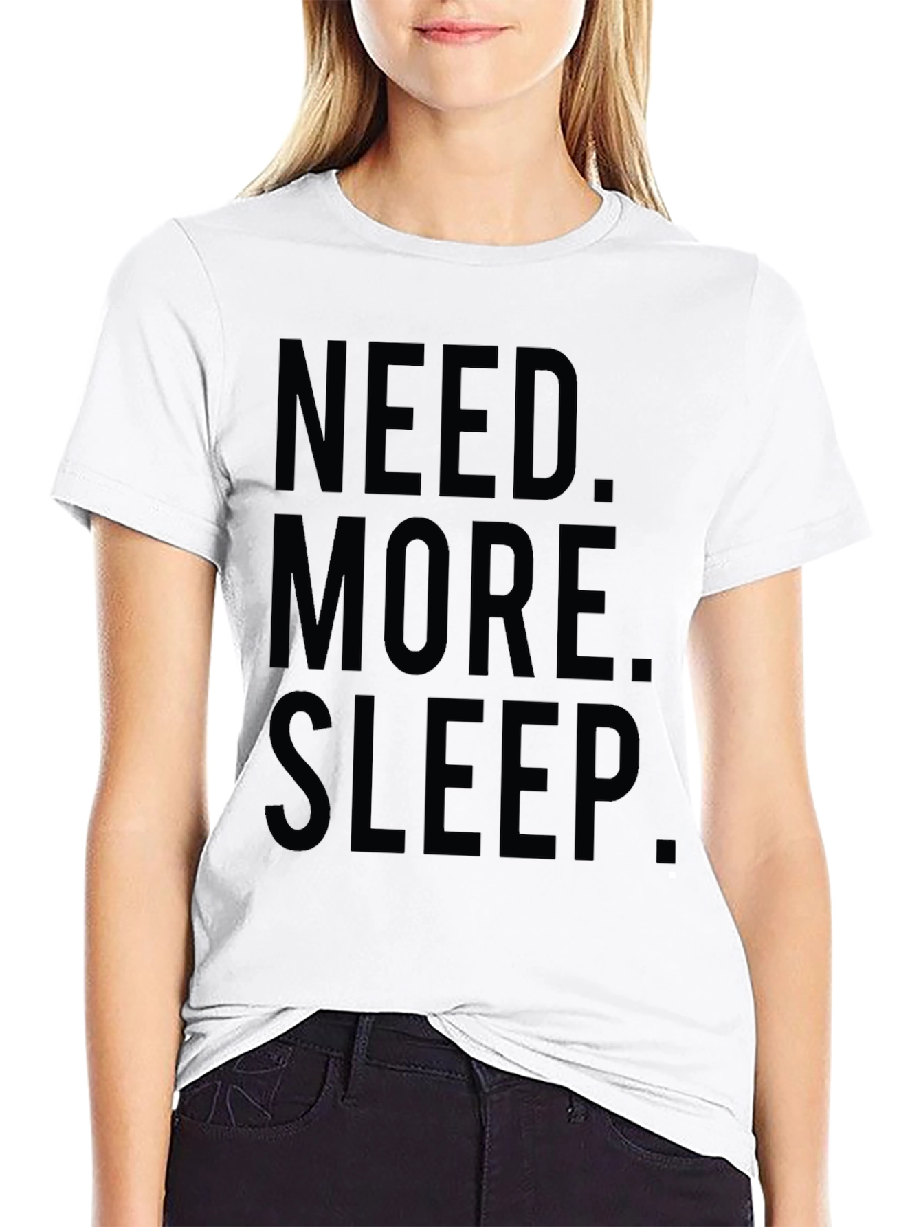 Black Need More Sleep T-Shirt - Soft Cotton Graphic Tee view 9