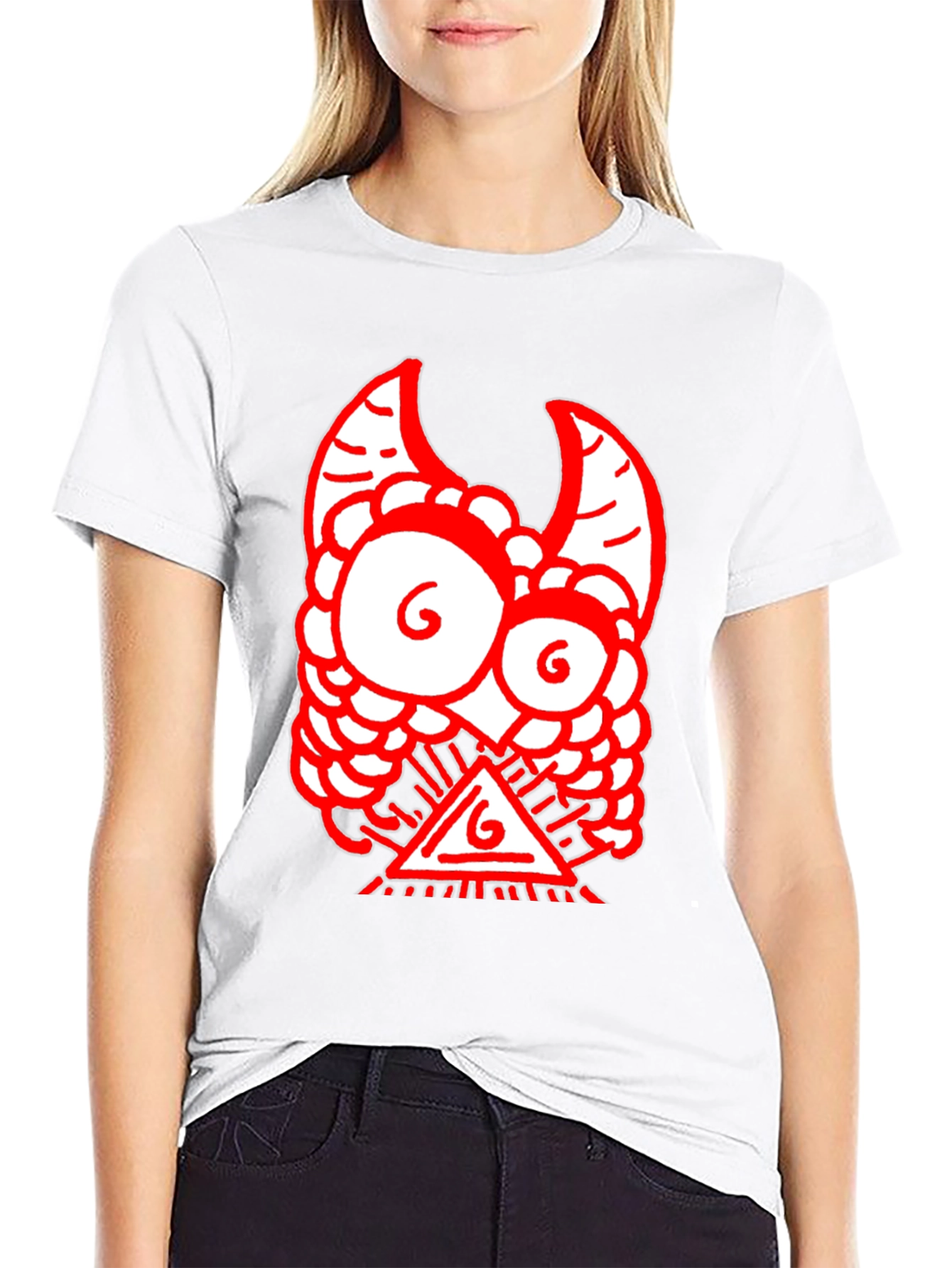 Black Red Monster Graphic Black T-Shirt view 9