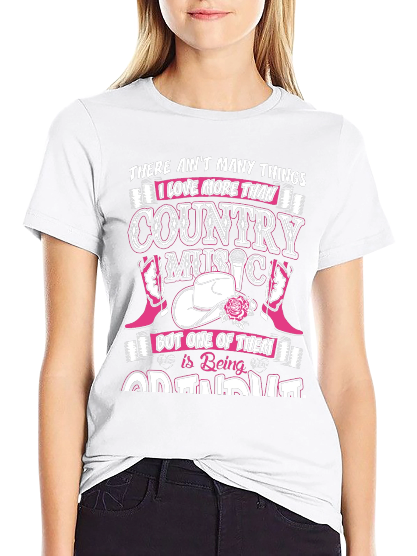 Black Country Music Grandma Black Graphic T-Shirt view 9
