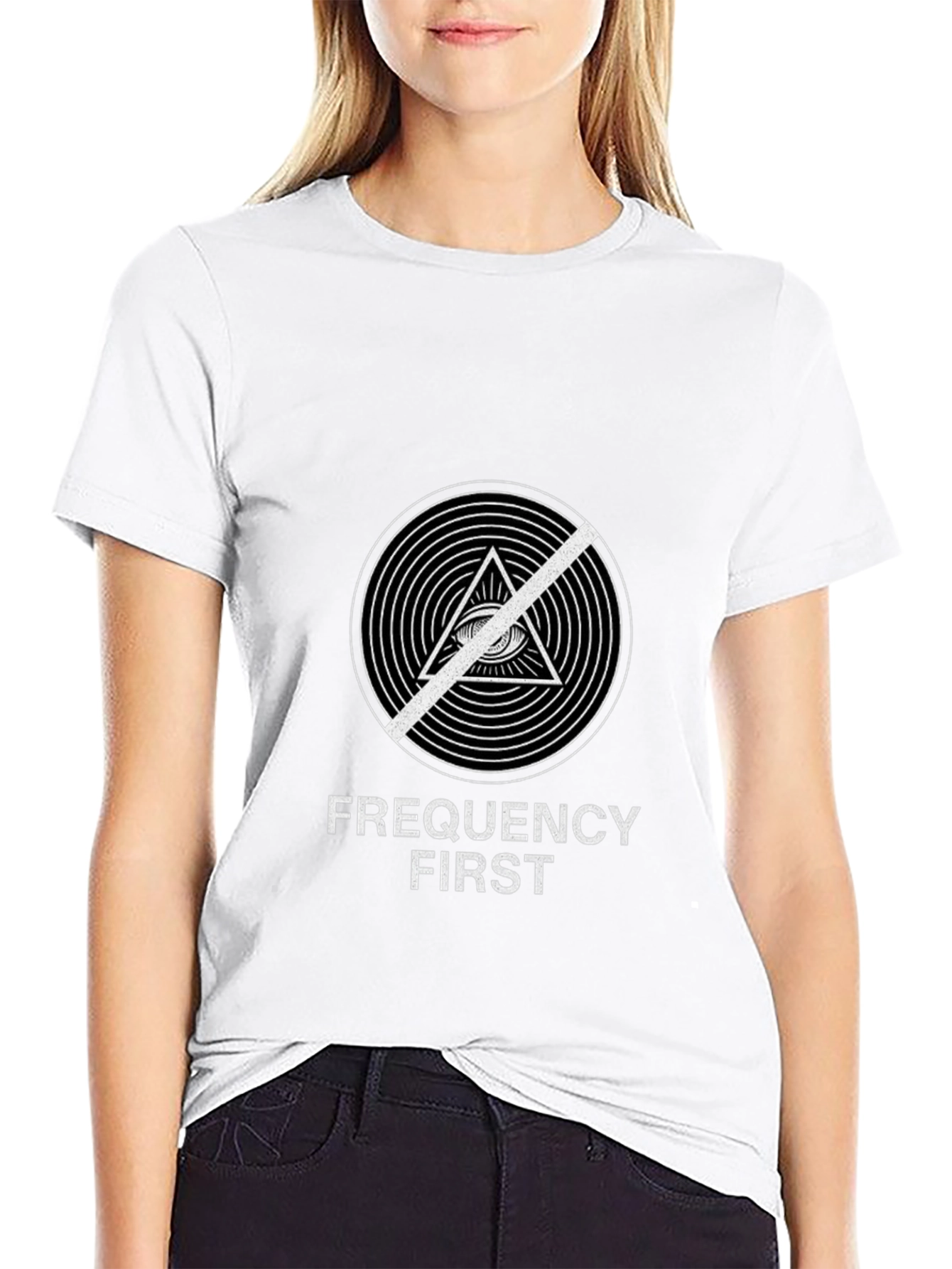 Black Frequency First Graphic Black T-Shirt view 9