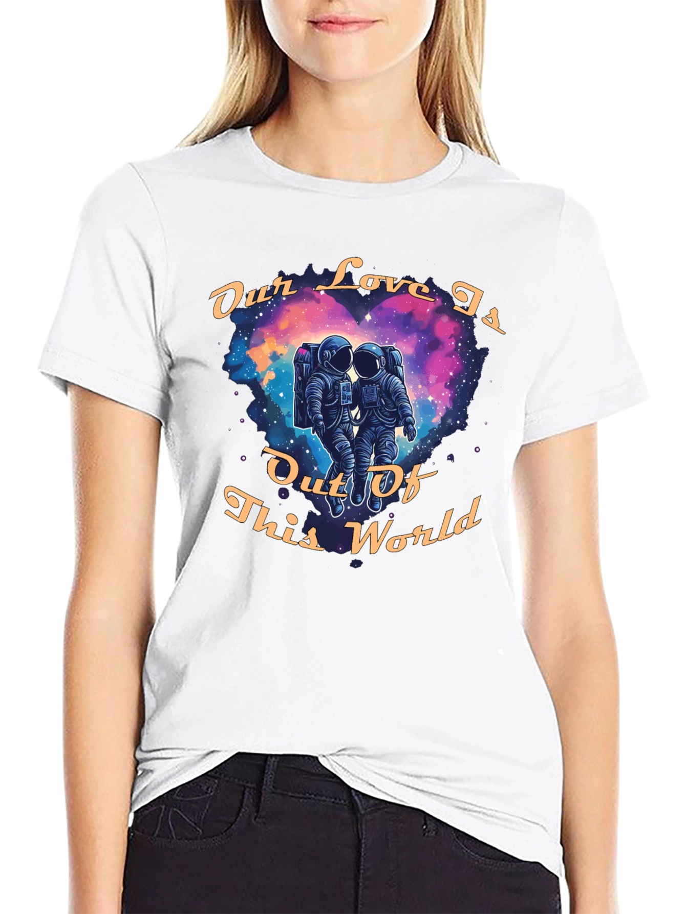 Black Out of This World Love T-Shirt view 9