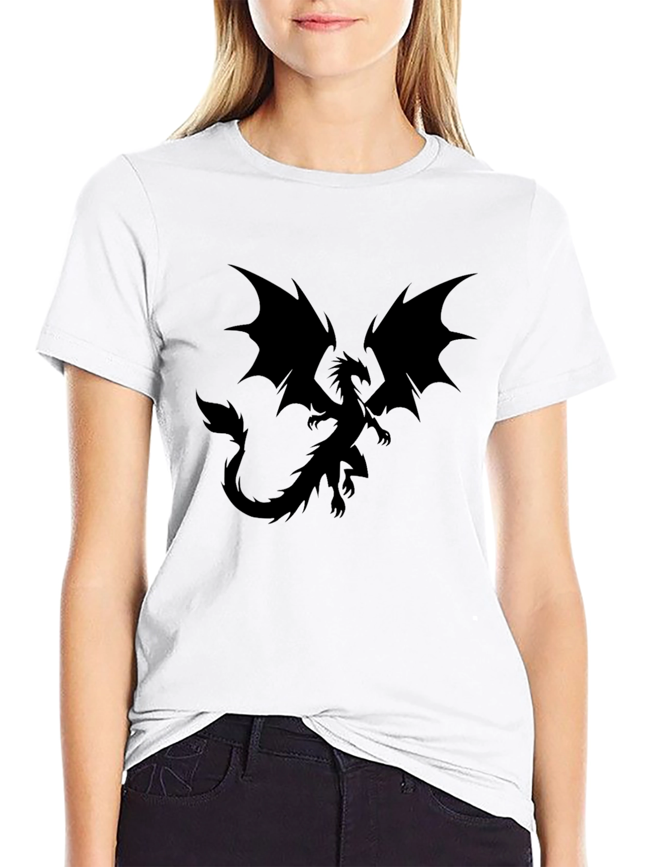 Dragon Graphic Black T-Shirt for Men - 9