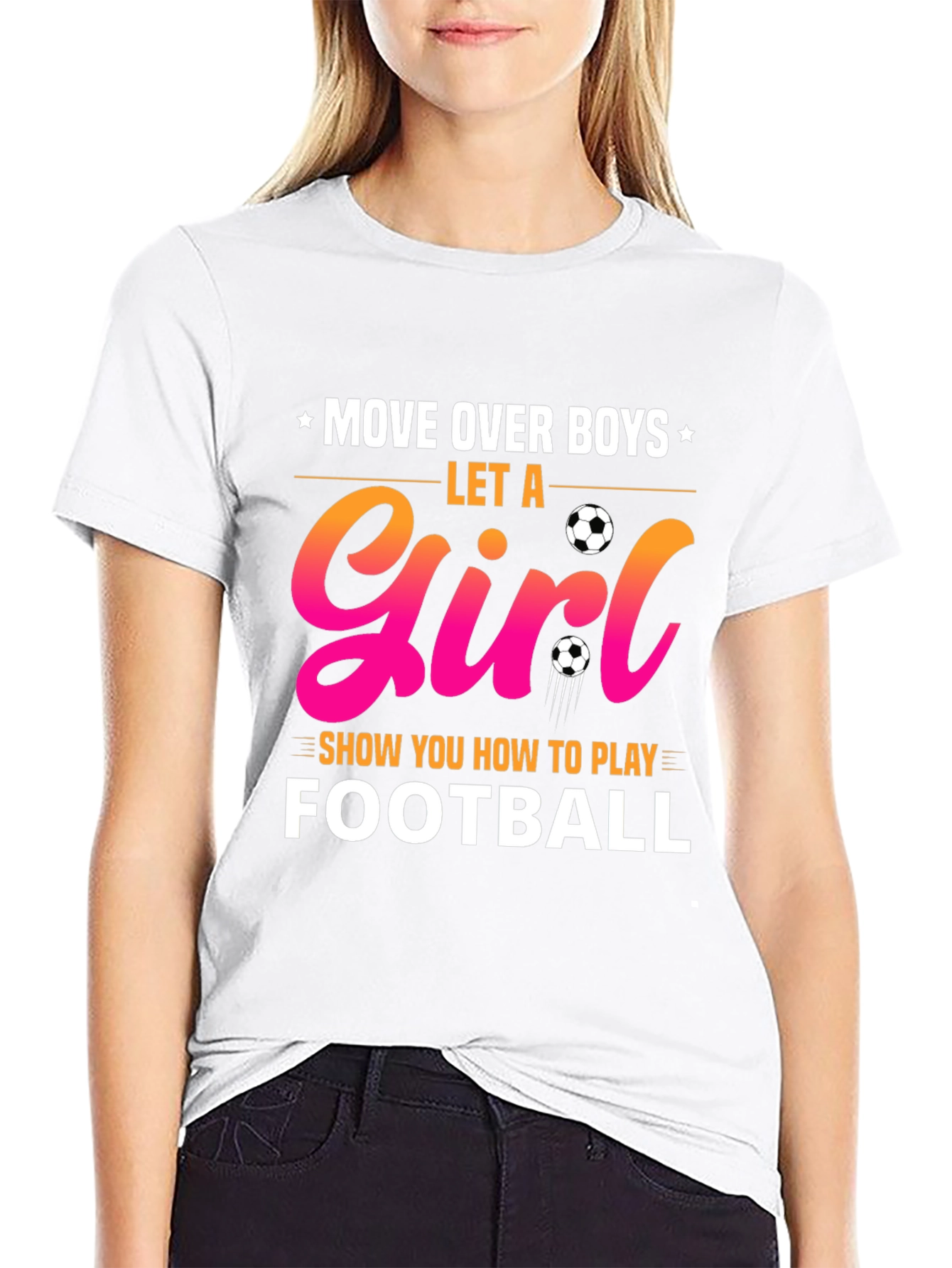 Girl's Football T-Shirt - 9