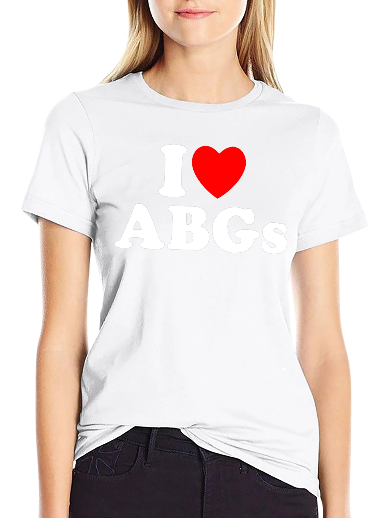 Black I Love ABGs Black T-Shirt - Soft Cotton Tee view 9