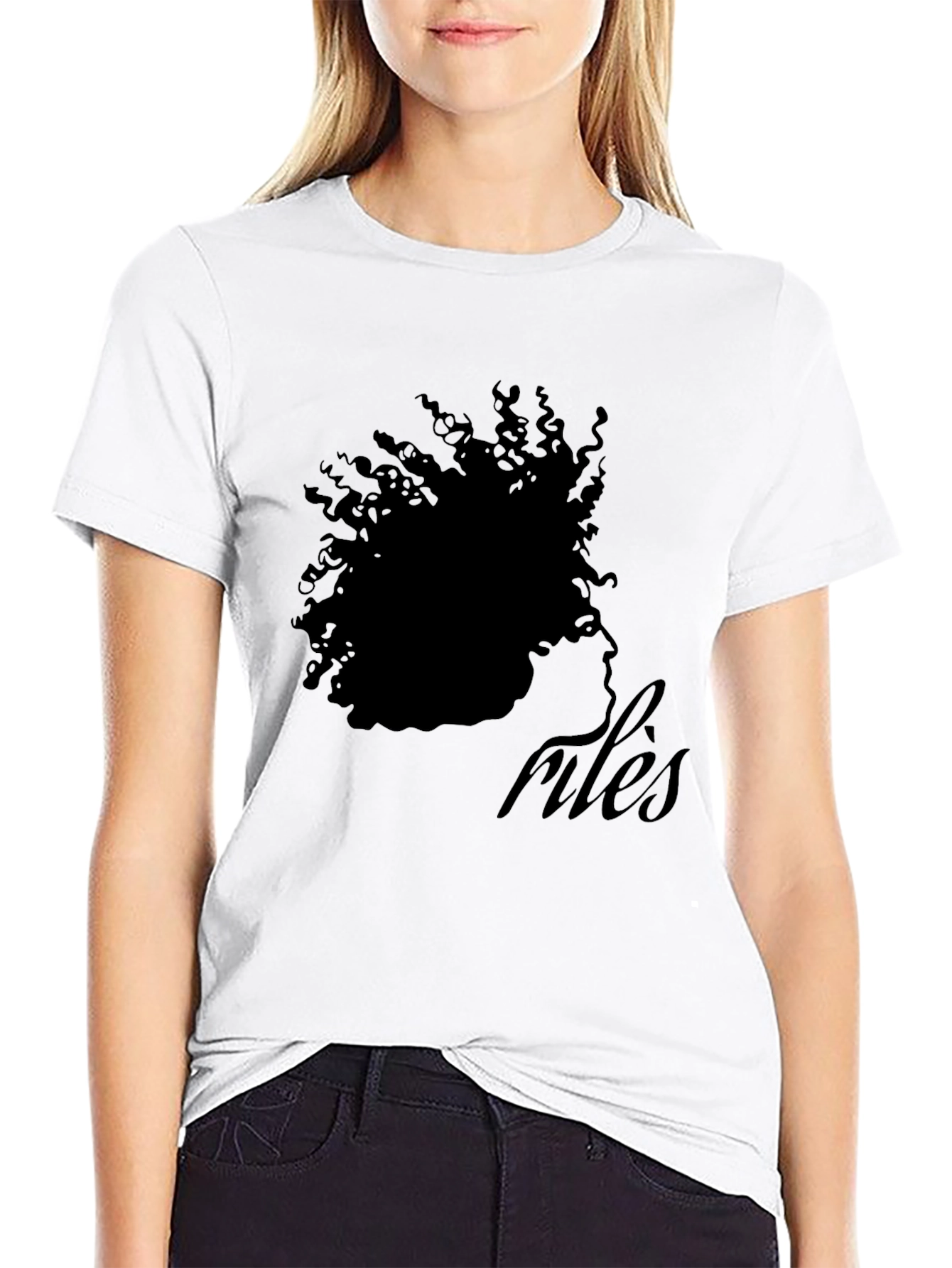 Black Stylish Black 'Rules' Graphic T-Shirt view 9