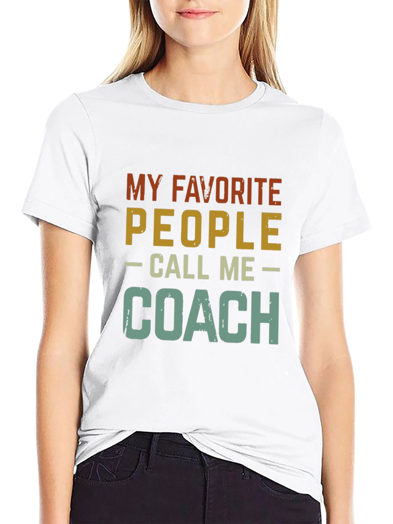 Black My Favorite People Call Me Coach T-Shirt view 9