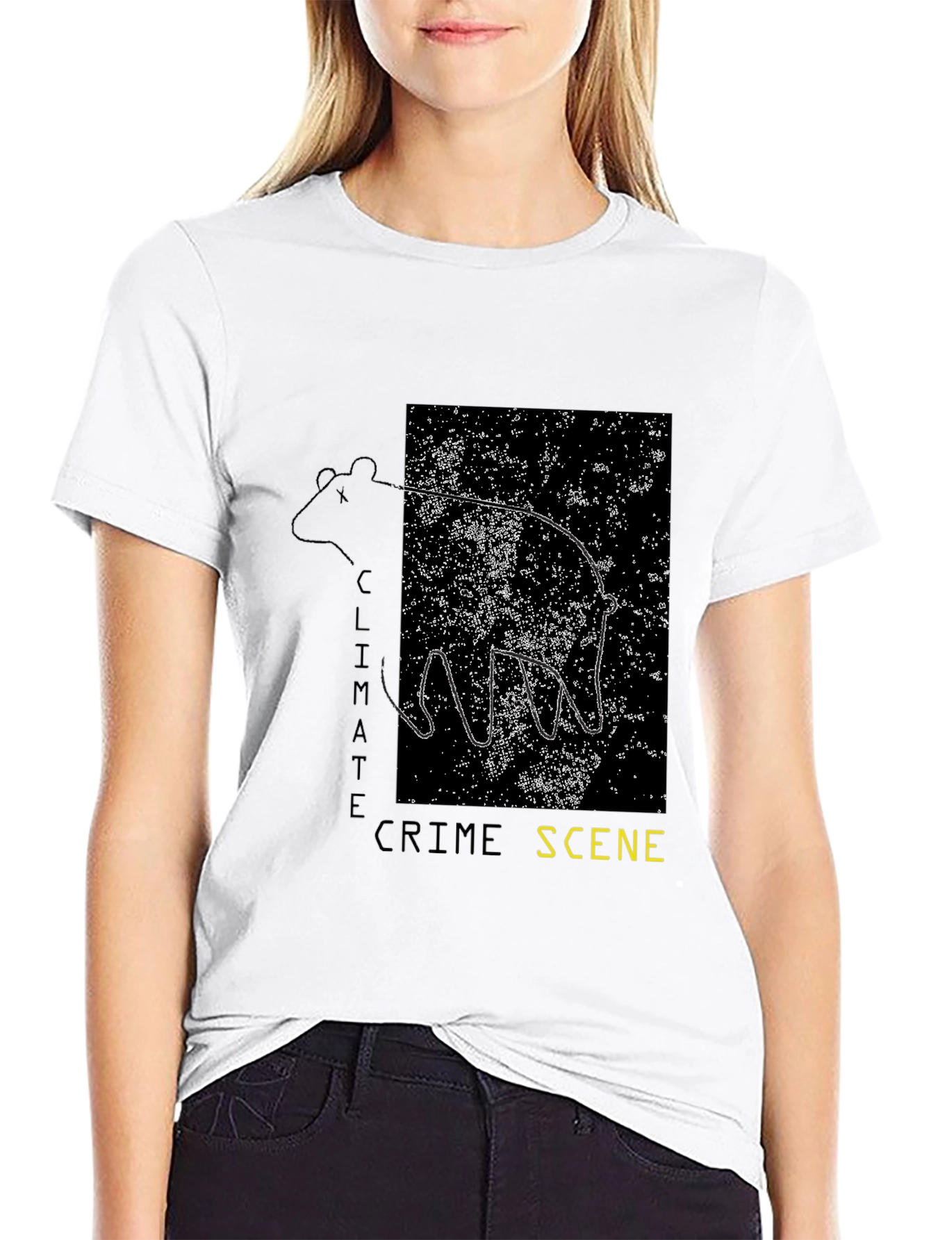 Black Climate Crime Scene T-Shirt view 9