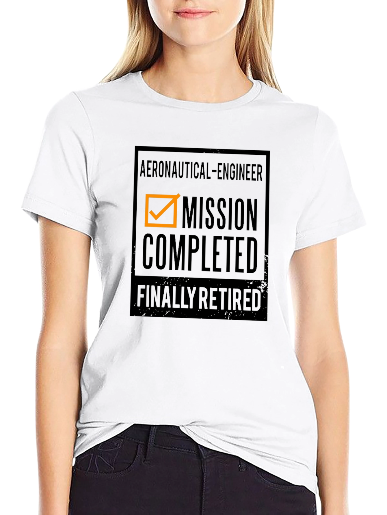Black Aeronautical Engineer Mission Completed T-Shirt view 9