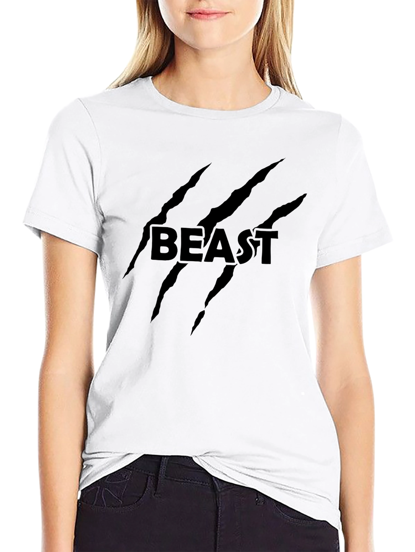 Black Men's Black Beast Claw Graphic Tee view 9