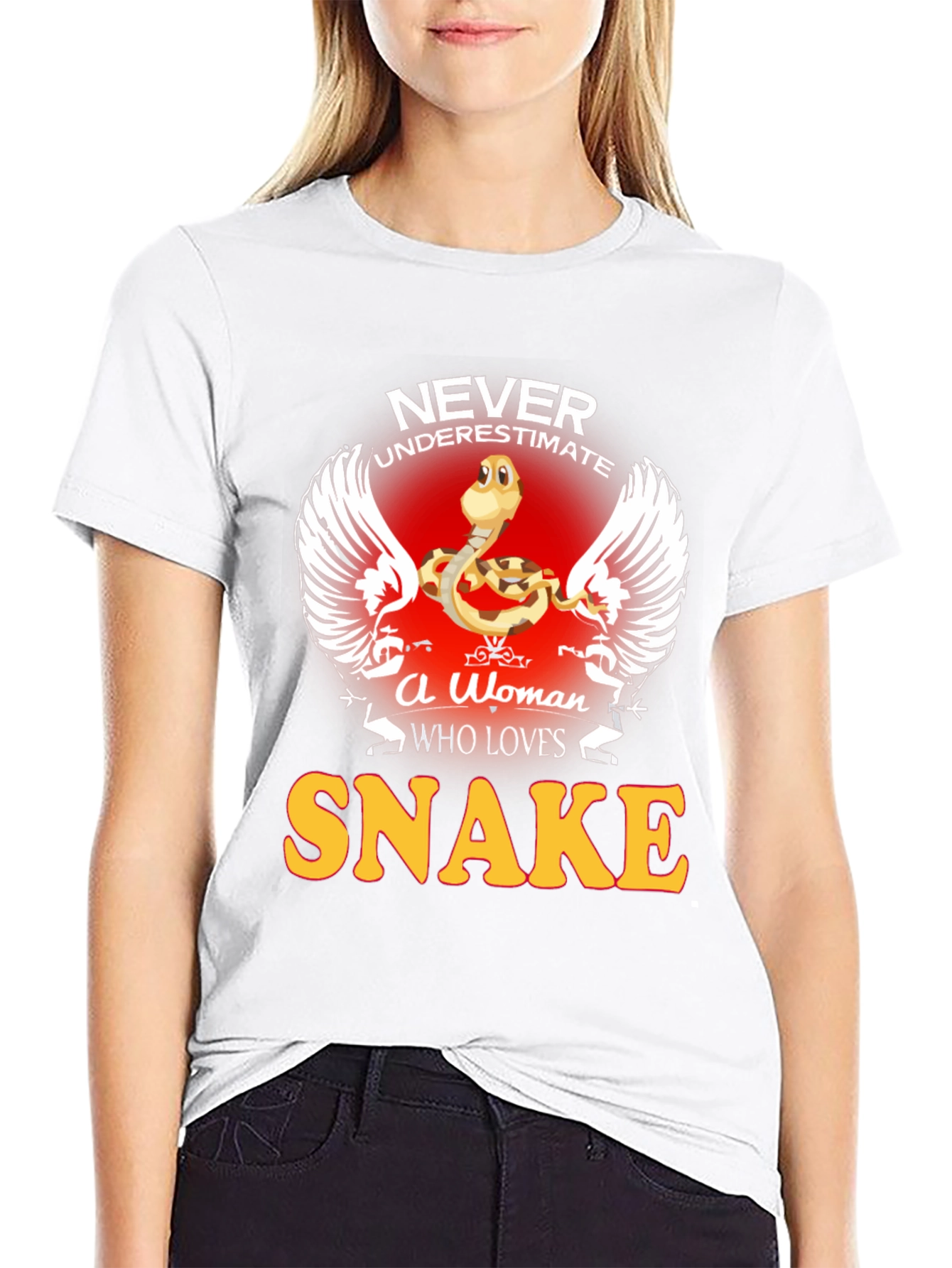 Black Never Underestimate A Woman Who Loves Snakes Tee view 9