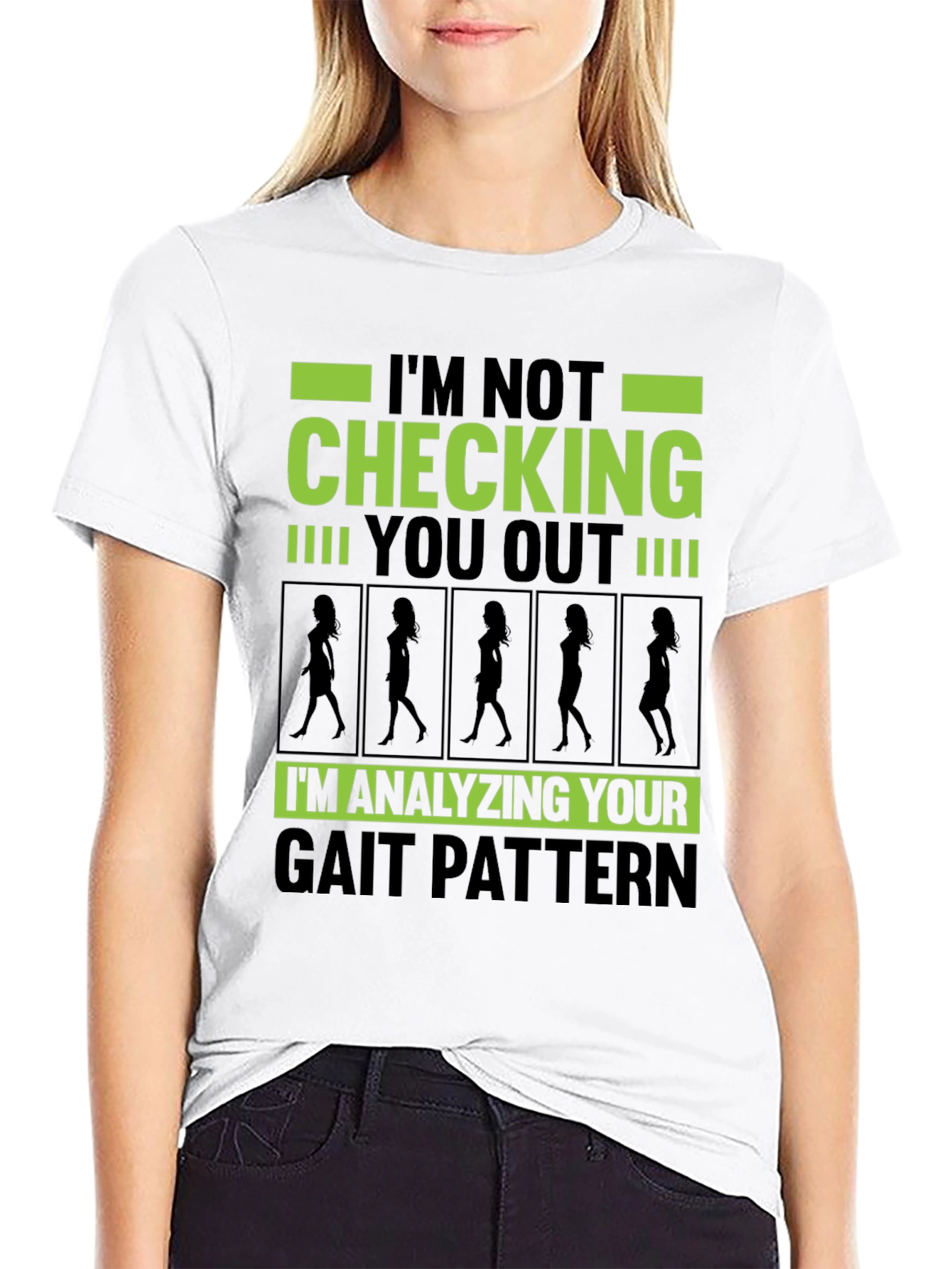 Black Funny Gait Pattern Analysis T-Shirt view 9
