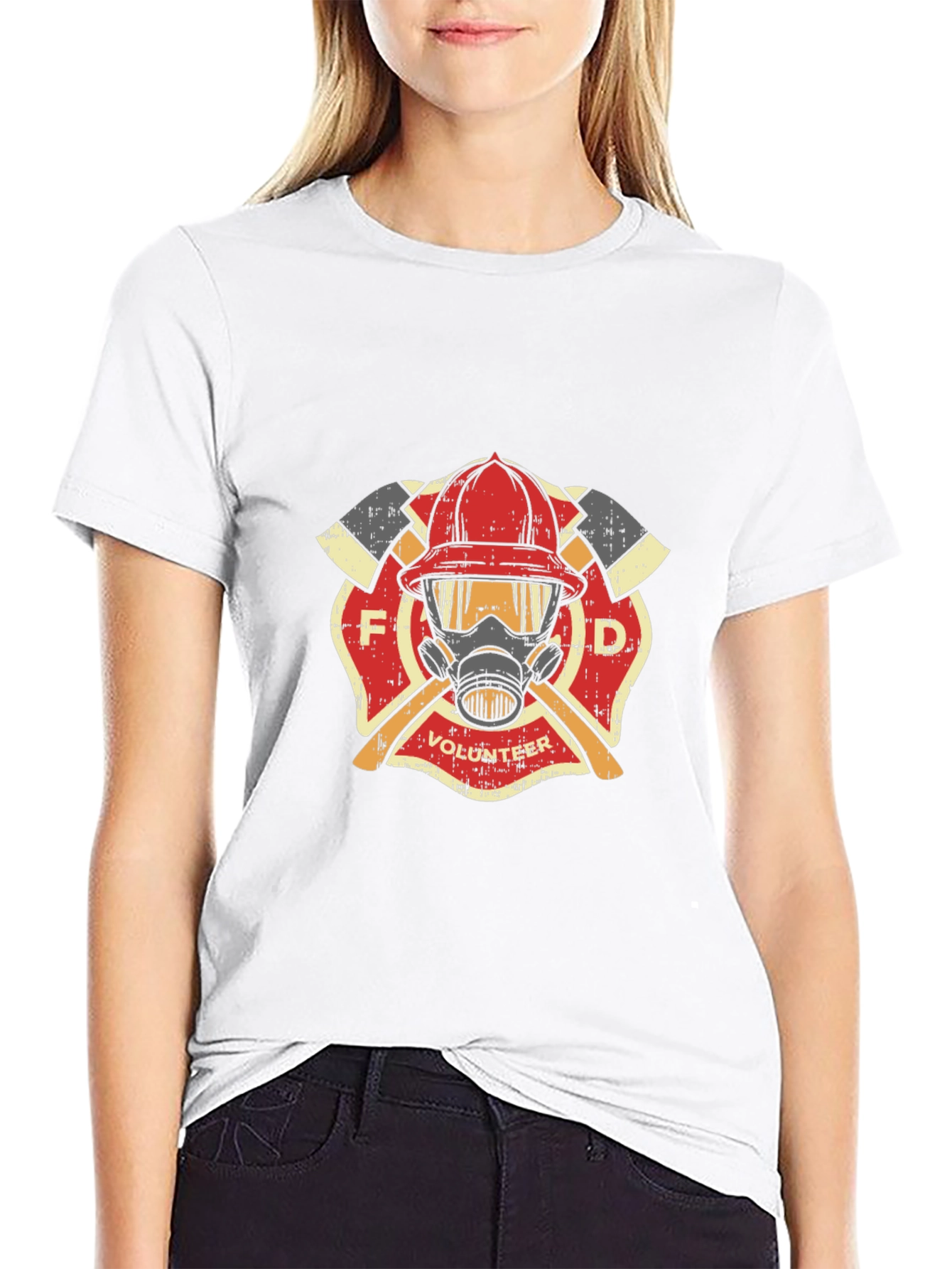 Firefighter Volunteer Graphic Tee - Black - 9