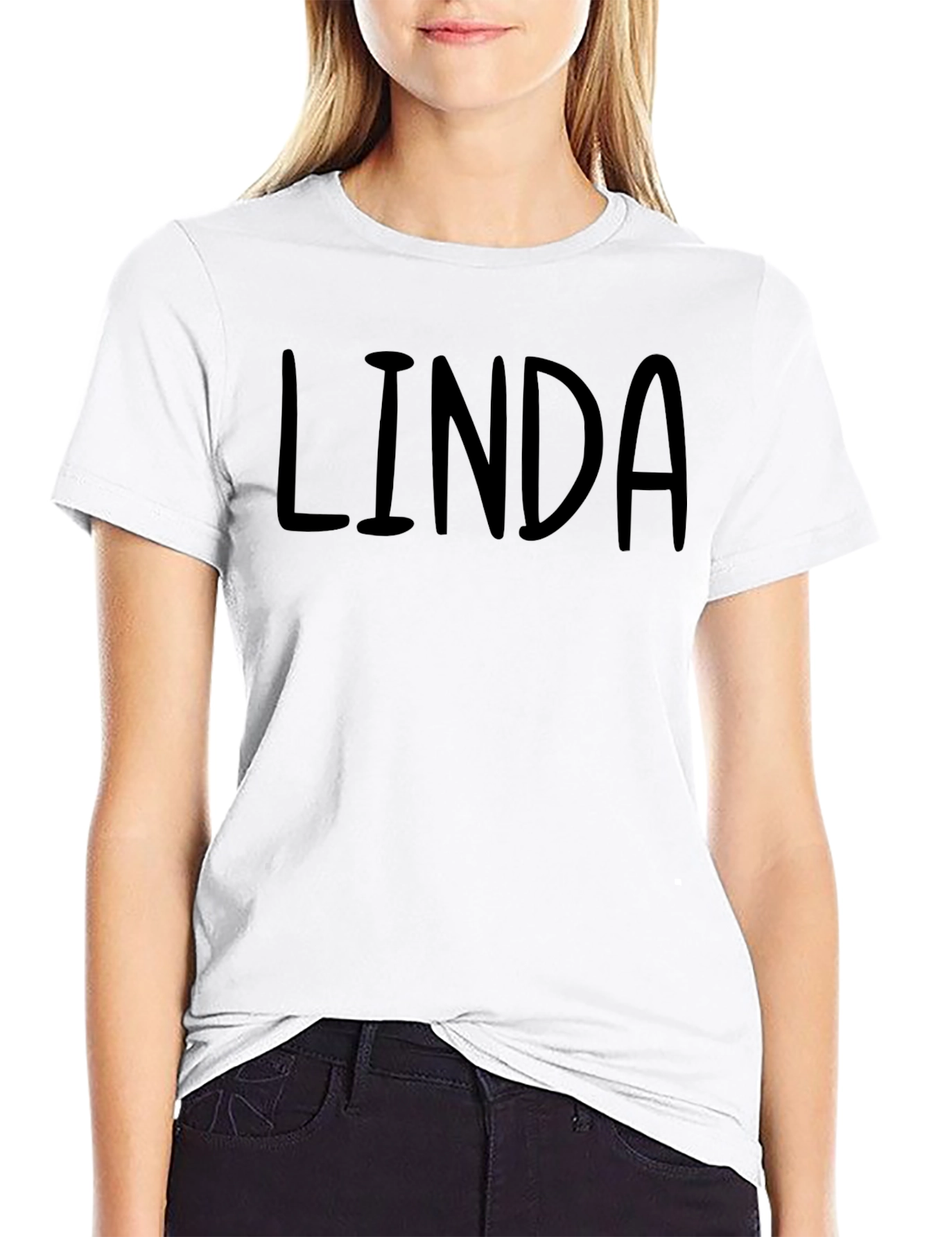 Black Linda Personalized Black Graphic Tee view 9