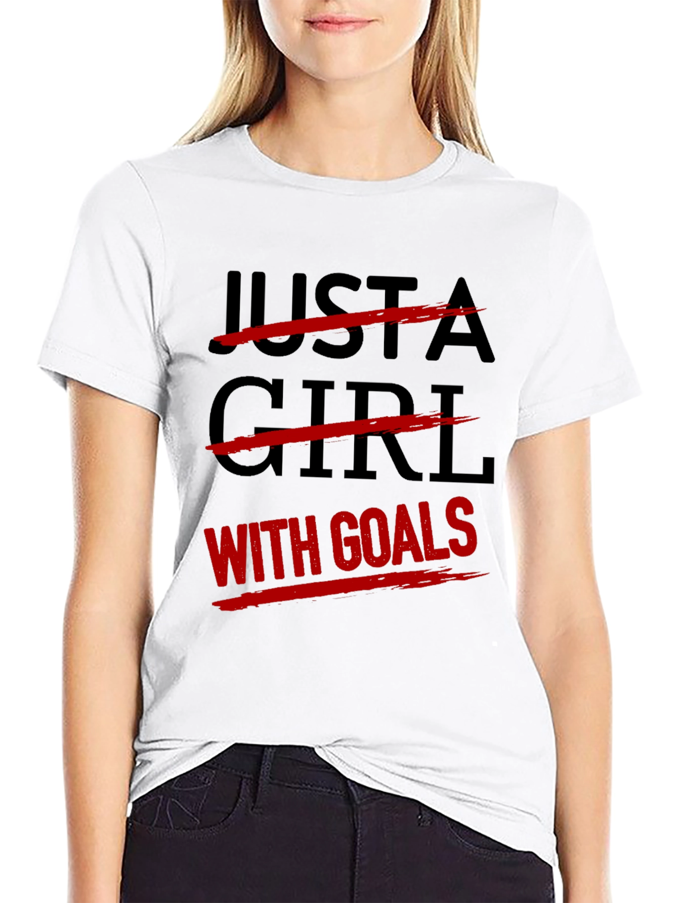 Black Goal-Getter Graphic Tee: Black Cotton T-Shirt view 9
