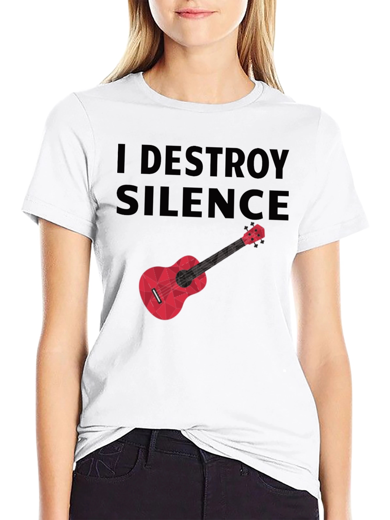 Black I Destroy Silence Graphic Tee view 9