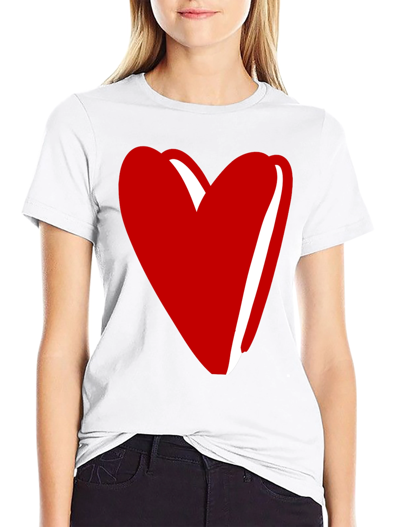 Black Heart Graphic Tee - Stylish Unisex Crew Neck T-Shirt view 9