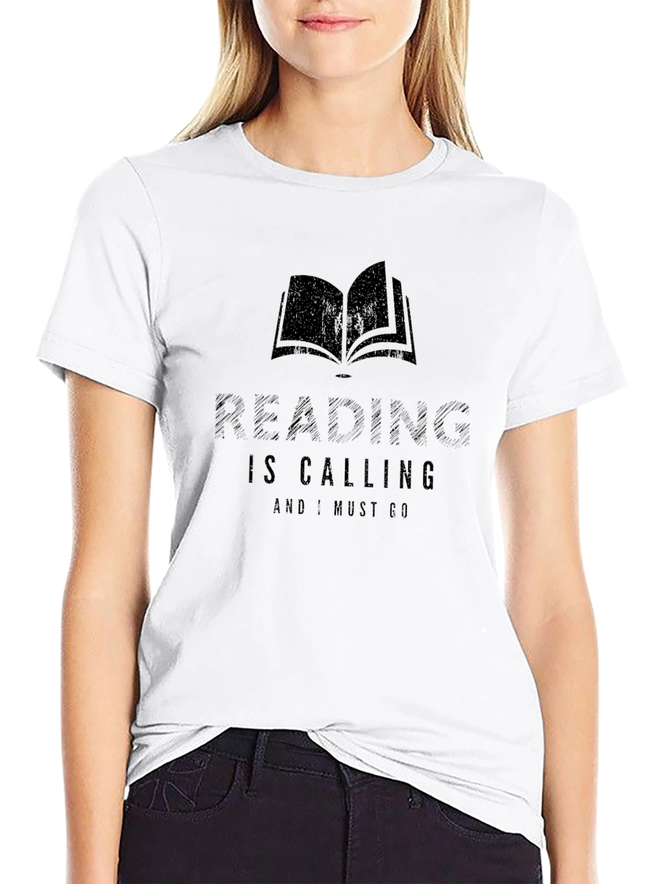 Black Reading is Calling T-Shirt - Book Lover Gift view 9