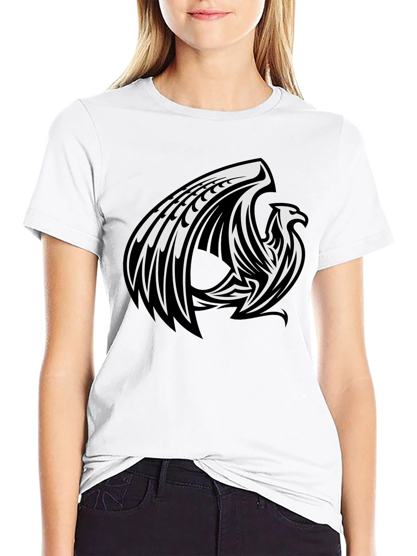 Black Phoenix Graphic Black T-Shirt view 9
