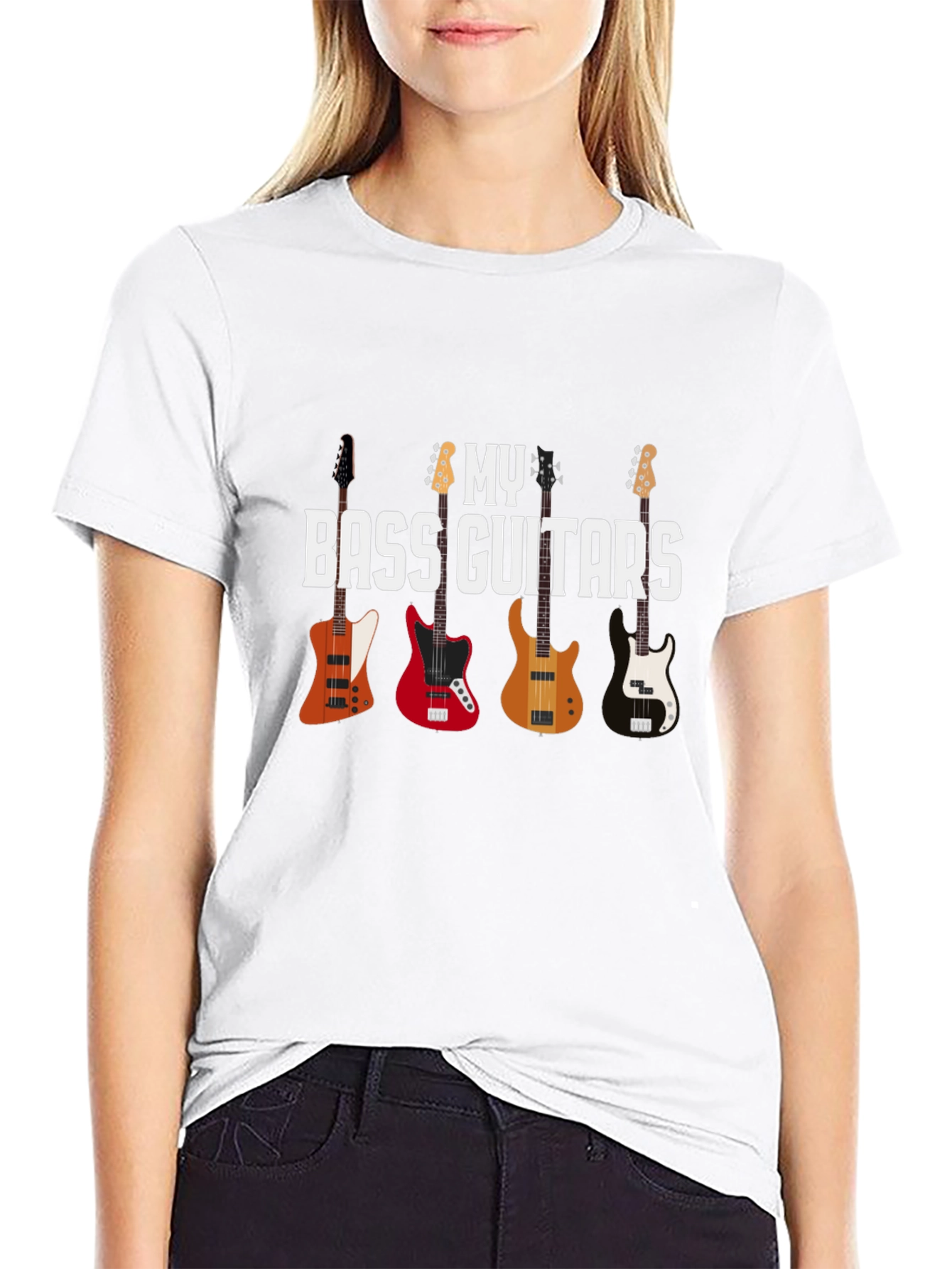 Black Bass Guitars T-Shirt - Musician's Gift view 9