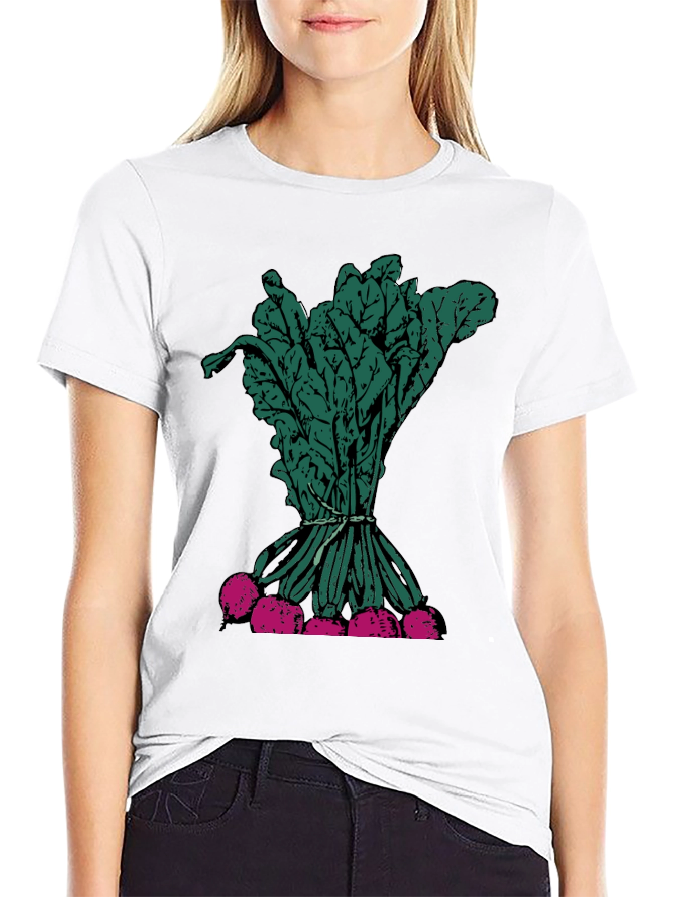 Black Radish Graphic Tee - Fresh Vegetable Print view 9
