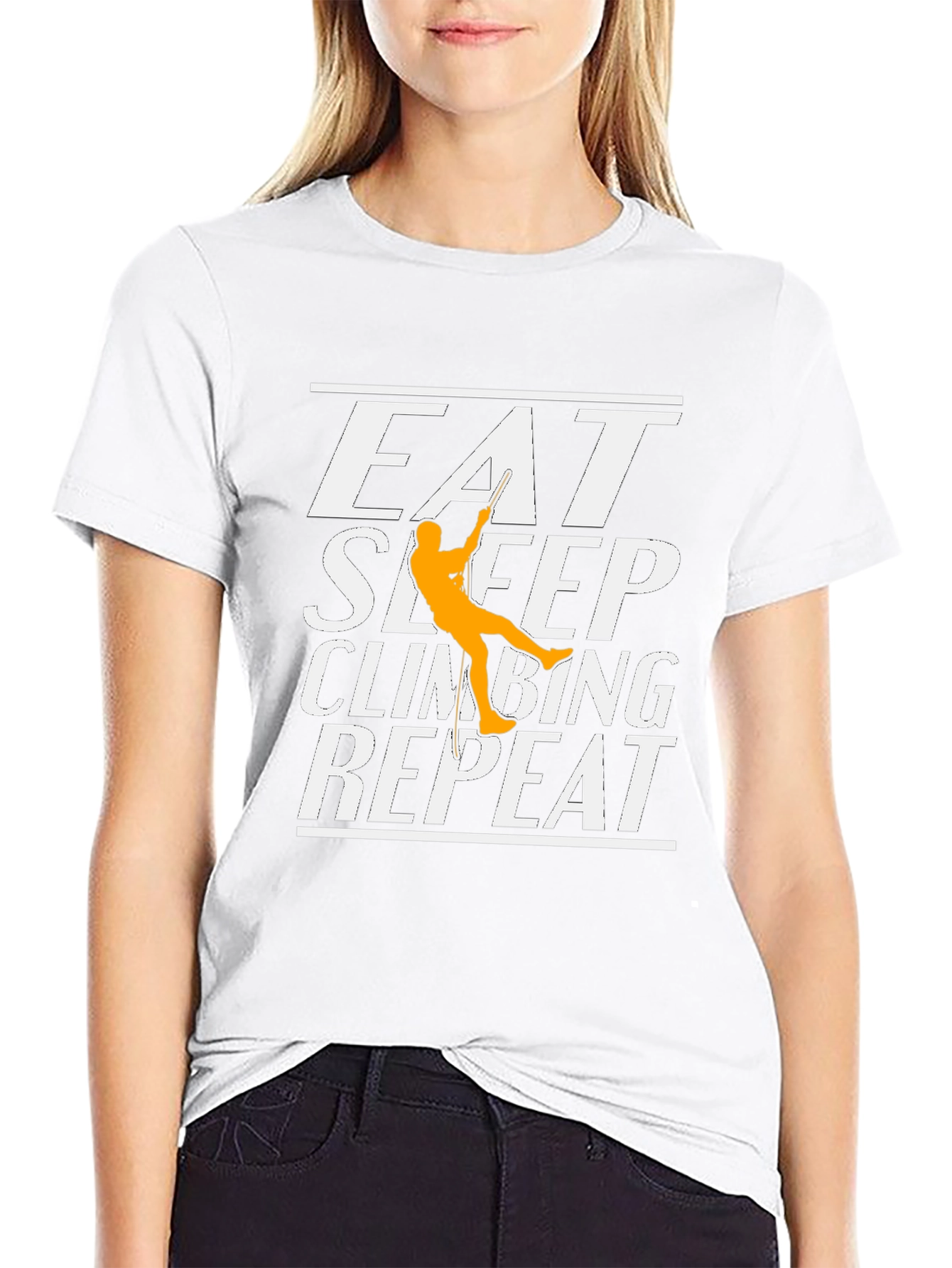 Black Eat Sleep Climbing Repeat T-Shirt view 9