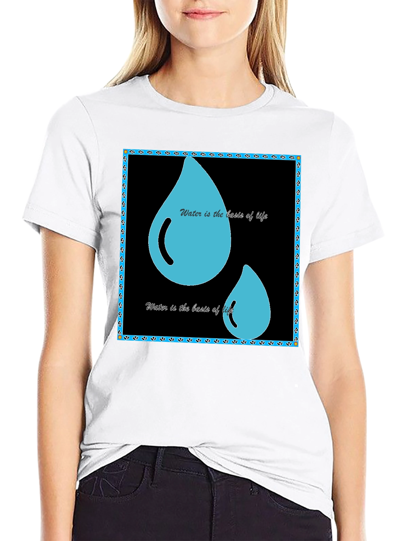 Black Water is Life T-Shirt - Black Graphic Tee view 9