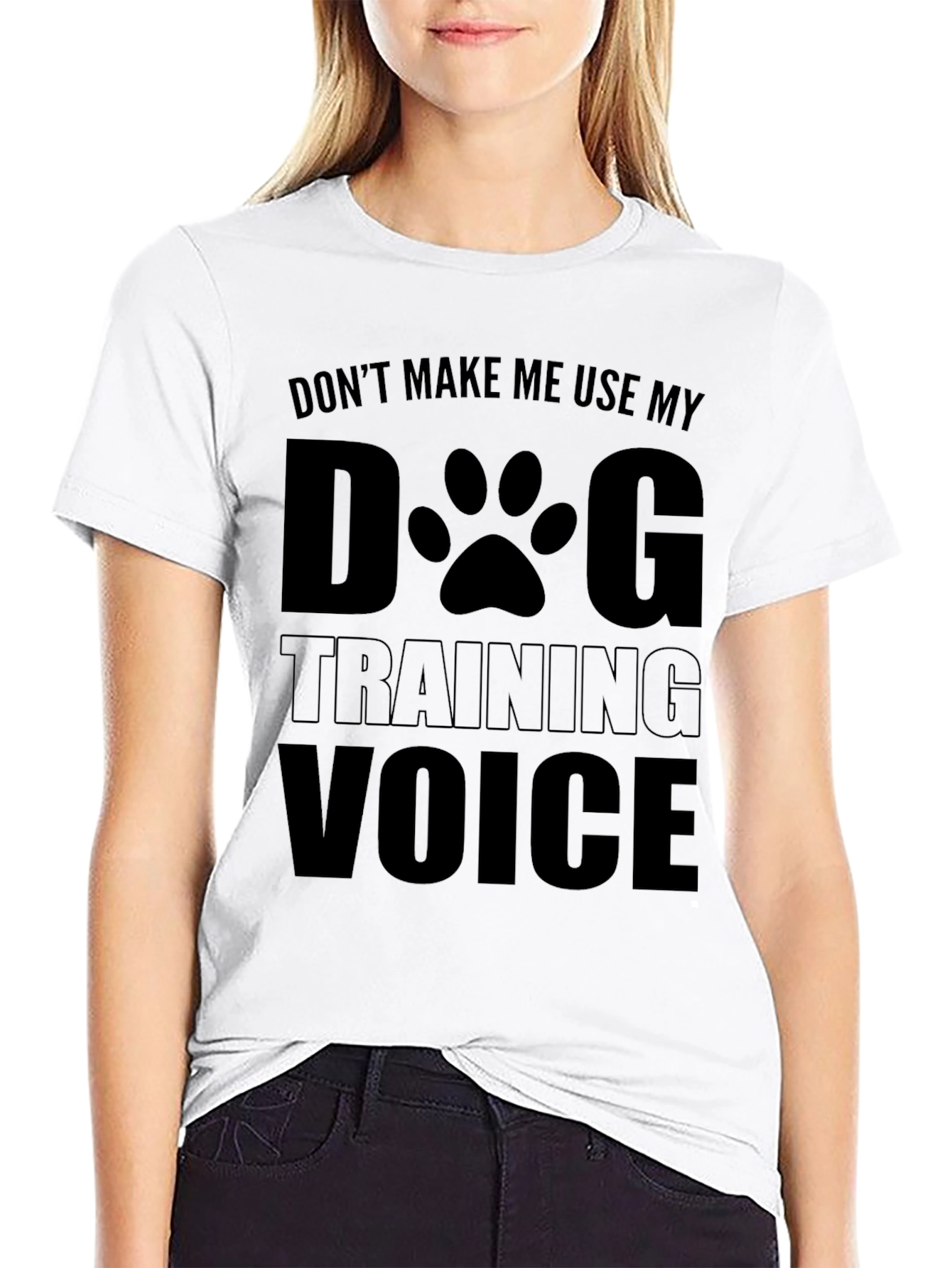 Black Dog Training Voice Black T-Shirt view 9