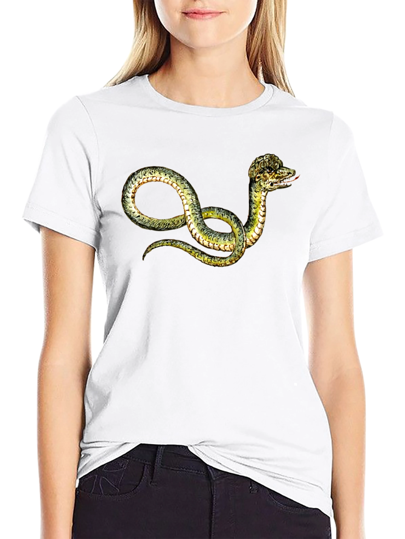 Black Snake Graphic T-Shirt - Unique Serpent Design view 9