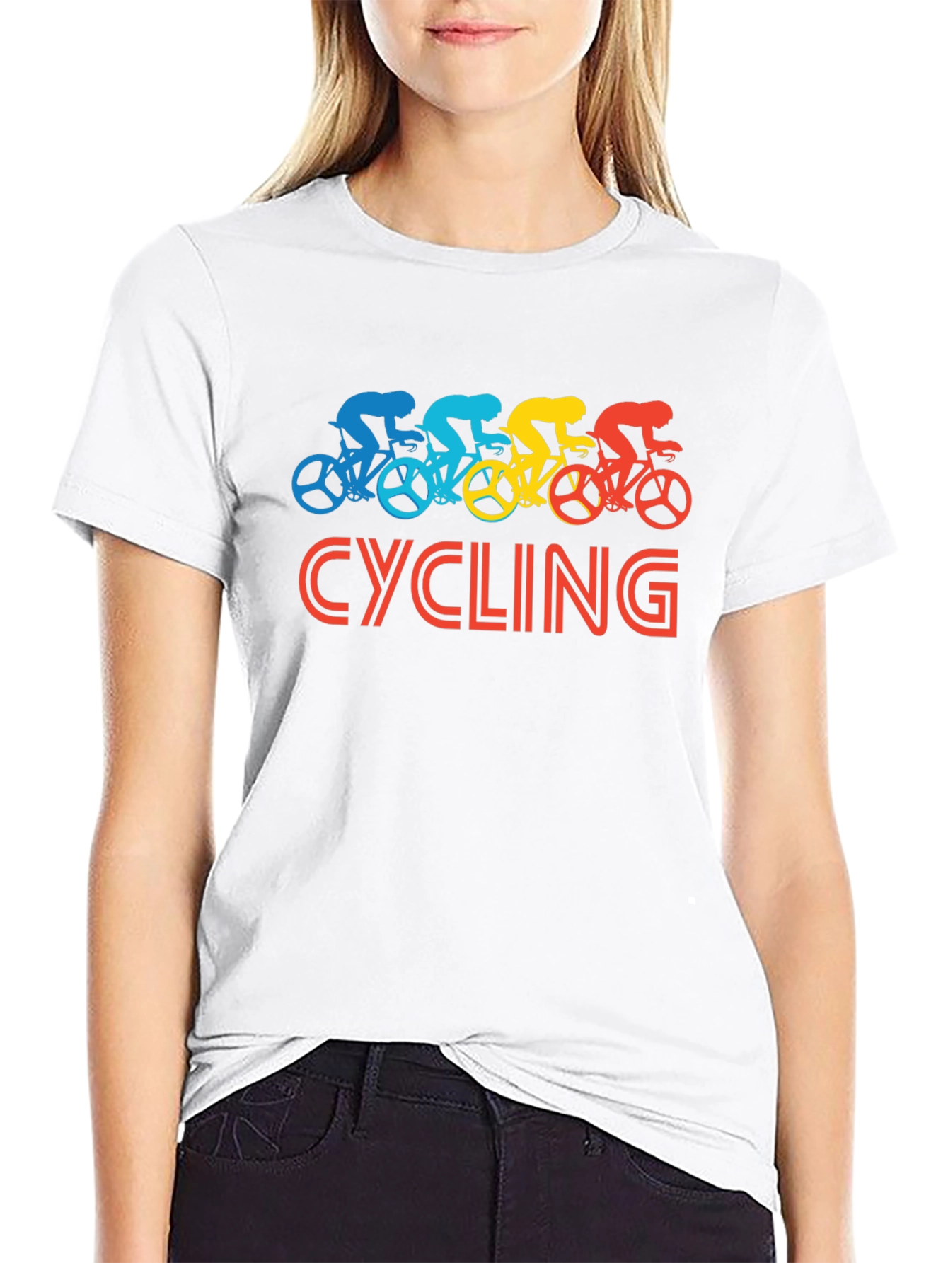 Black Cycling Retro T-Shirt view 9