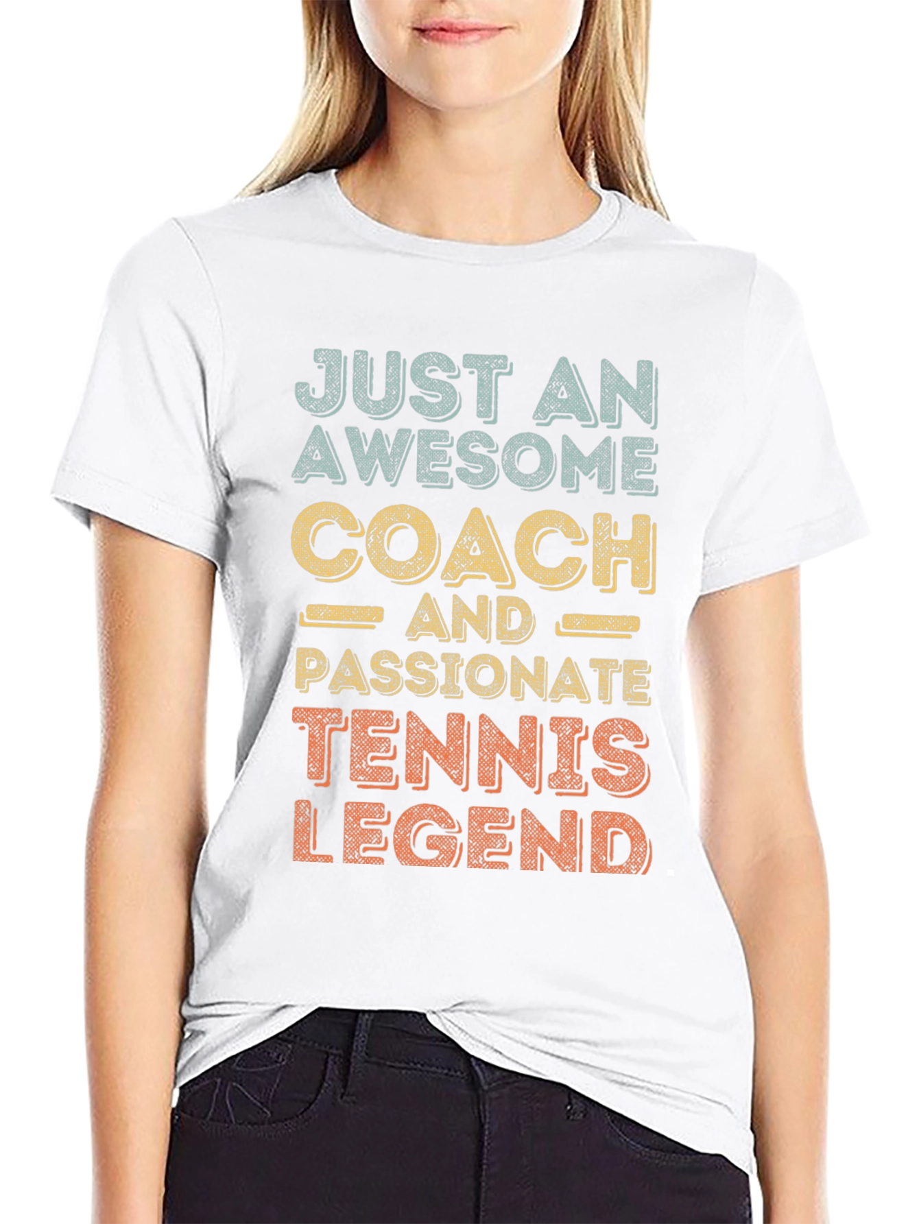 Black Awesome Coach Tennis Legend T-Shirt view 9