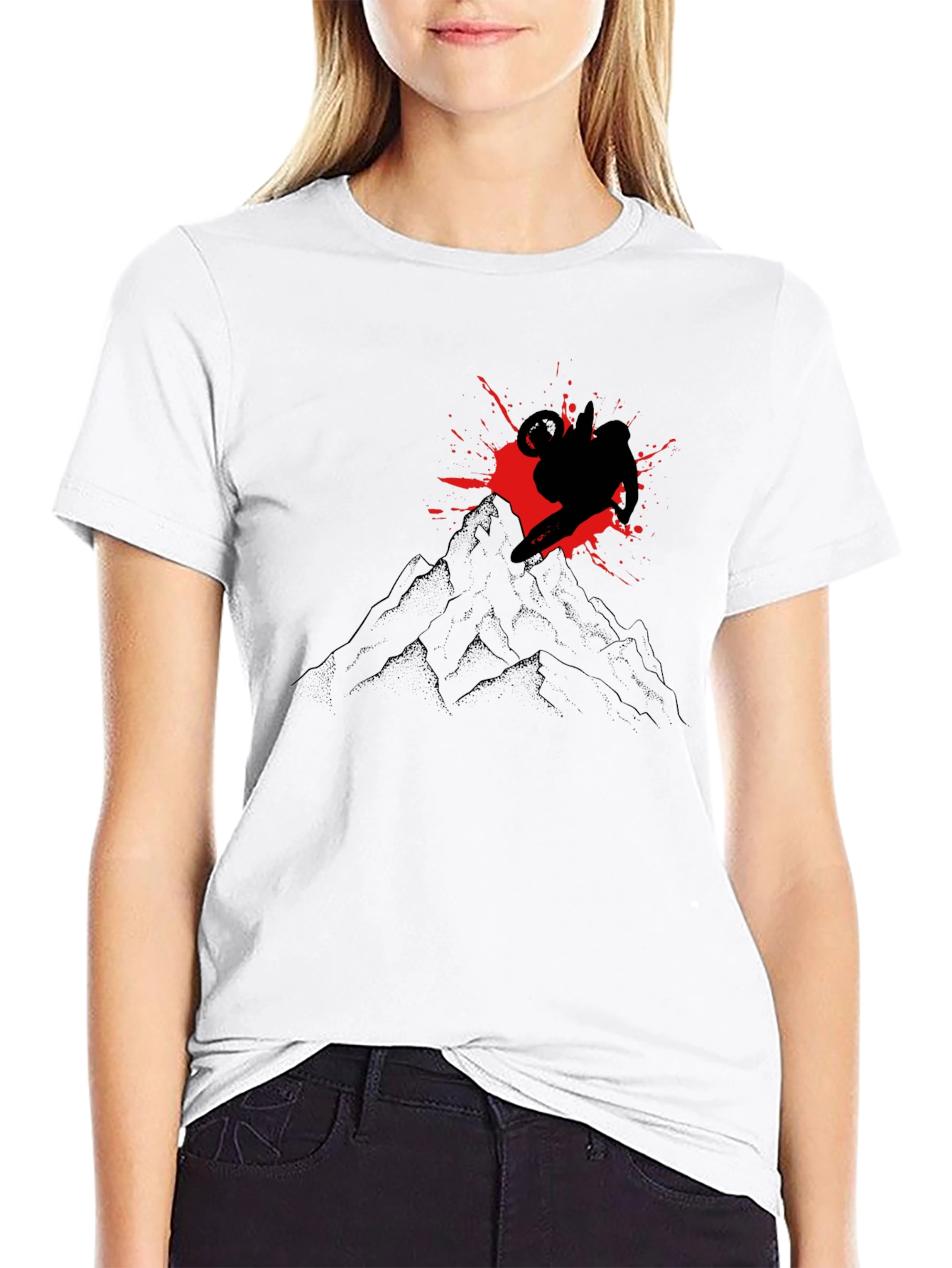 Black Mountain Biker Graphic Tee - Black view 9