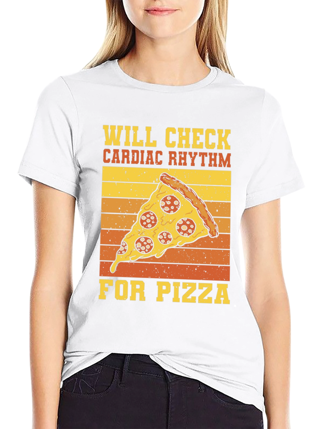 Black Will Check Cardiac Rhythm For Pizza T-Shirt view 9