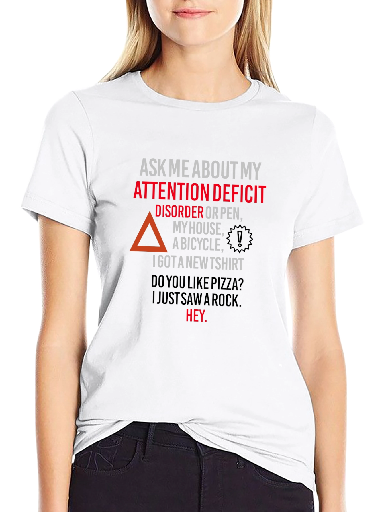 Black Attention Deficit Disorder T-Shirt Funny view 9