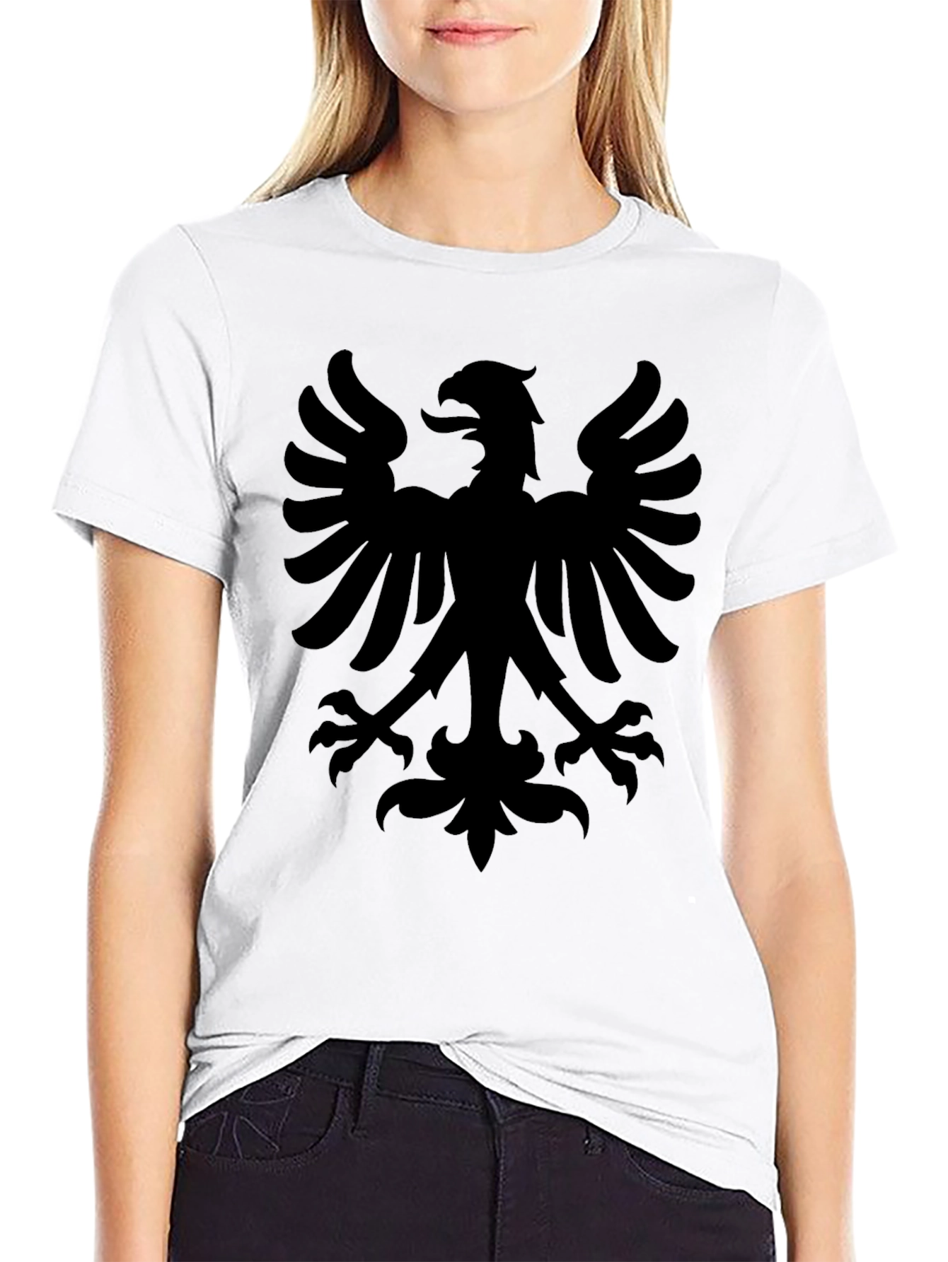 Black Black Eagle Graphic Tee - Bold Statement Shirt view 9