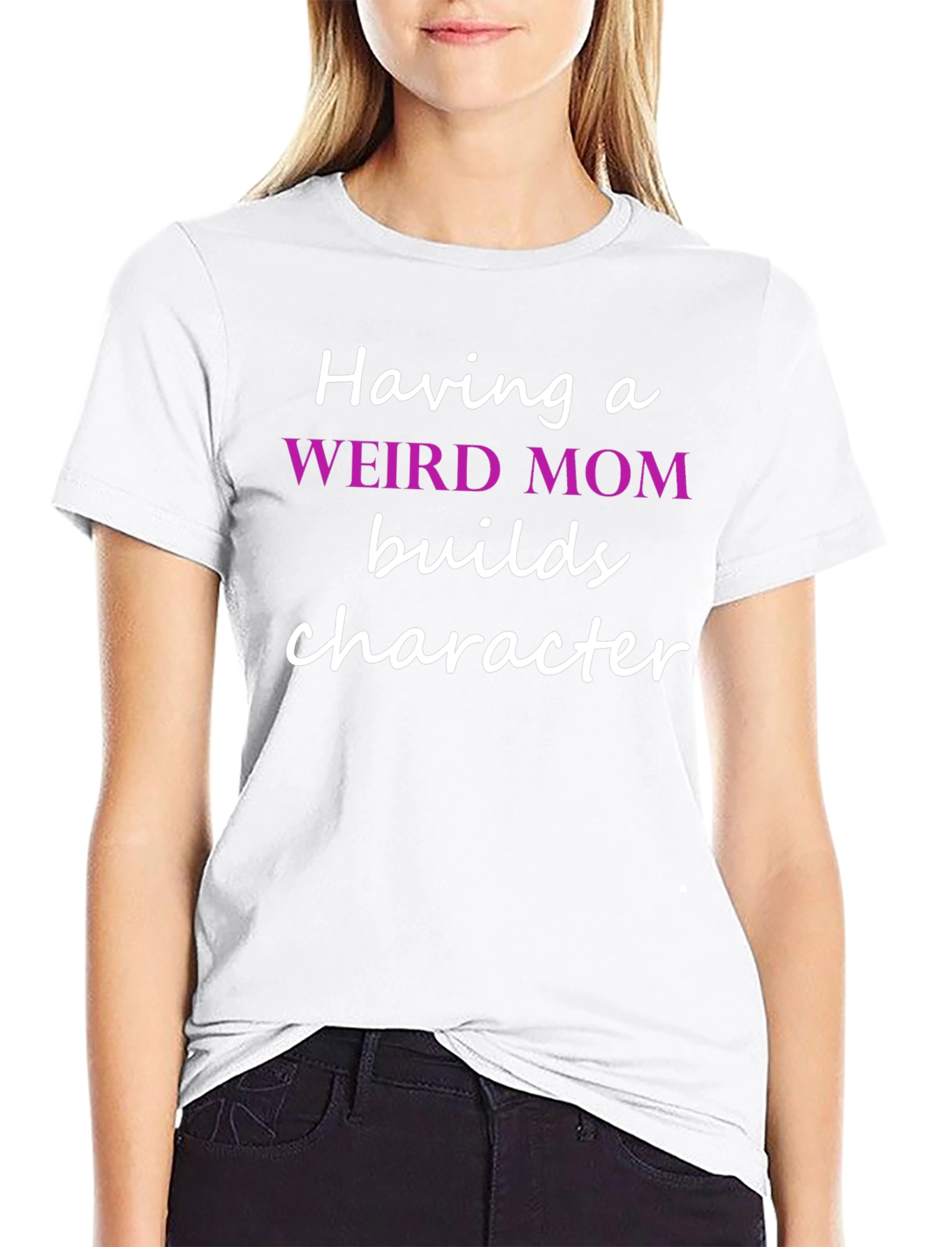 Black Weird Mom Graphic Tee view 9