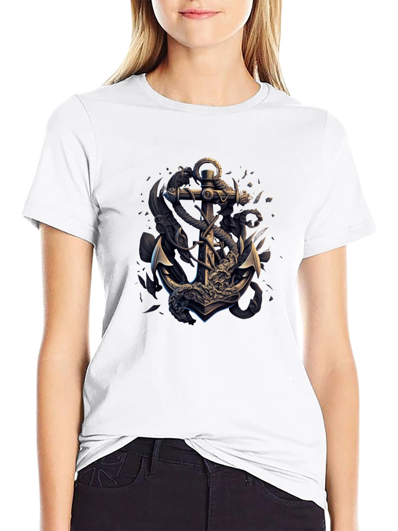 Anchor Kraken Graphic Black T-Shirt - 9