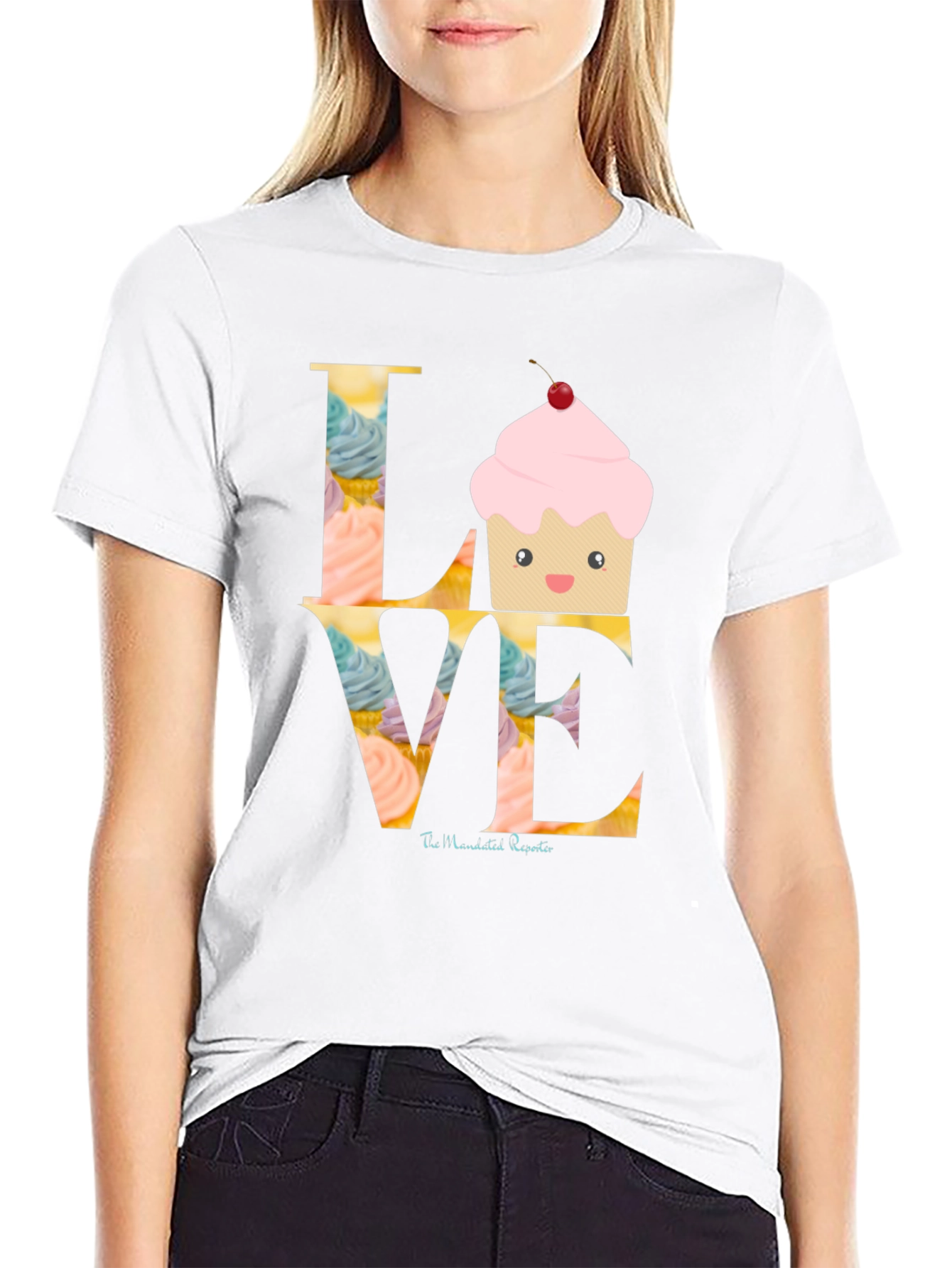 Black Love Cupcake Graphic T-Shirt view 9