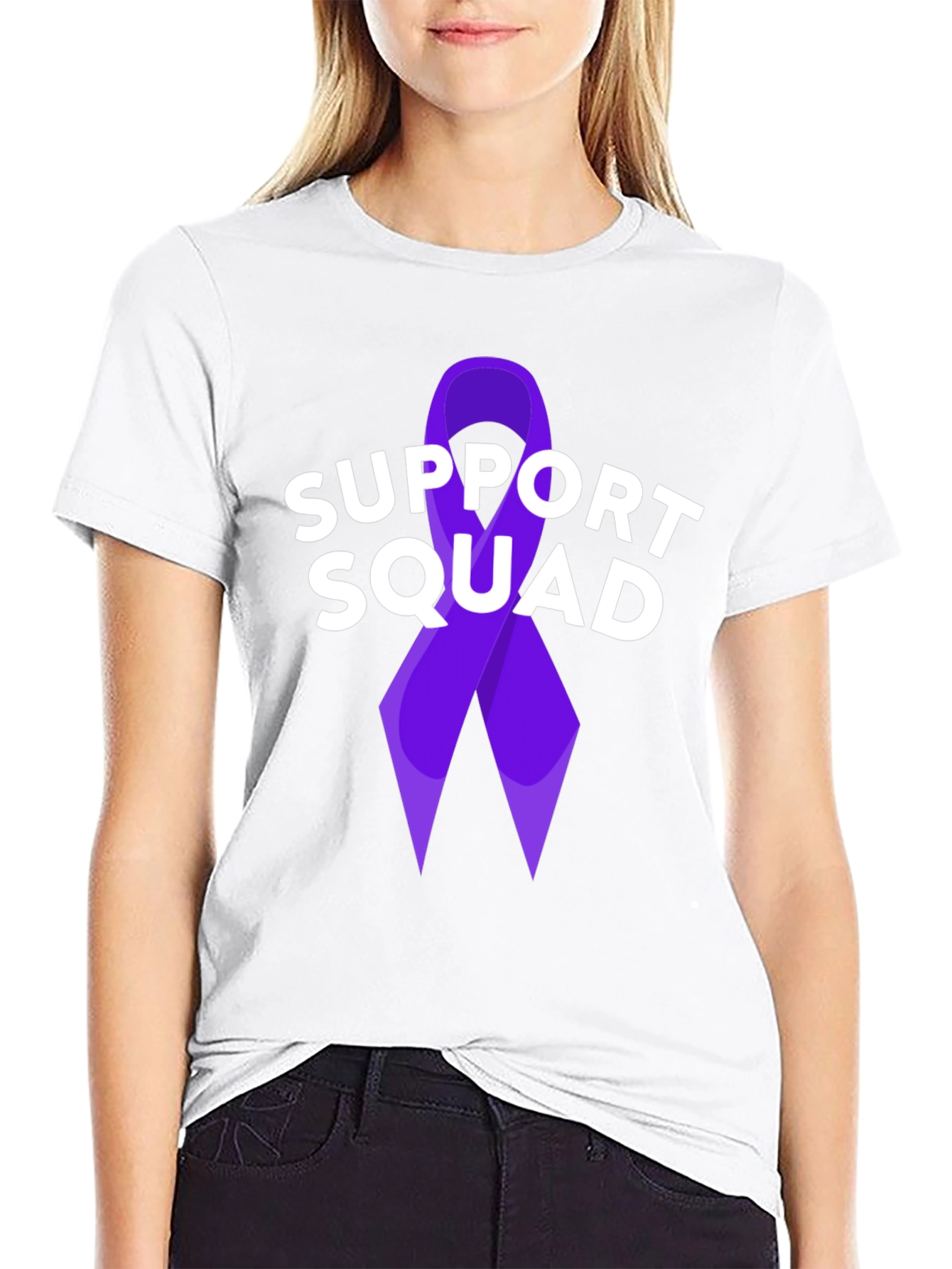 Black Support Squad Ribbon Tee view 9