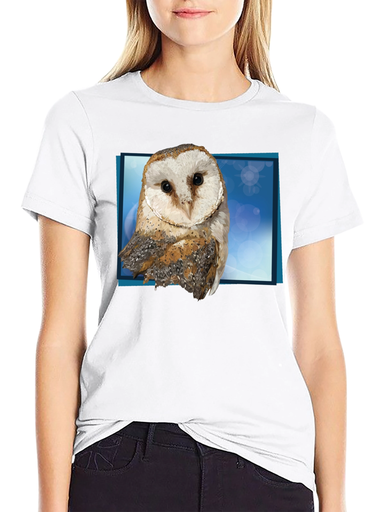 Black Barn Owl Graphic Tee - Men's Black T-Shirt view 9