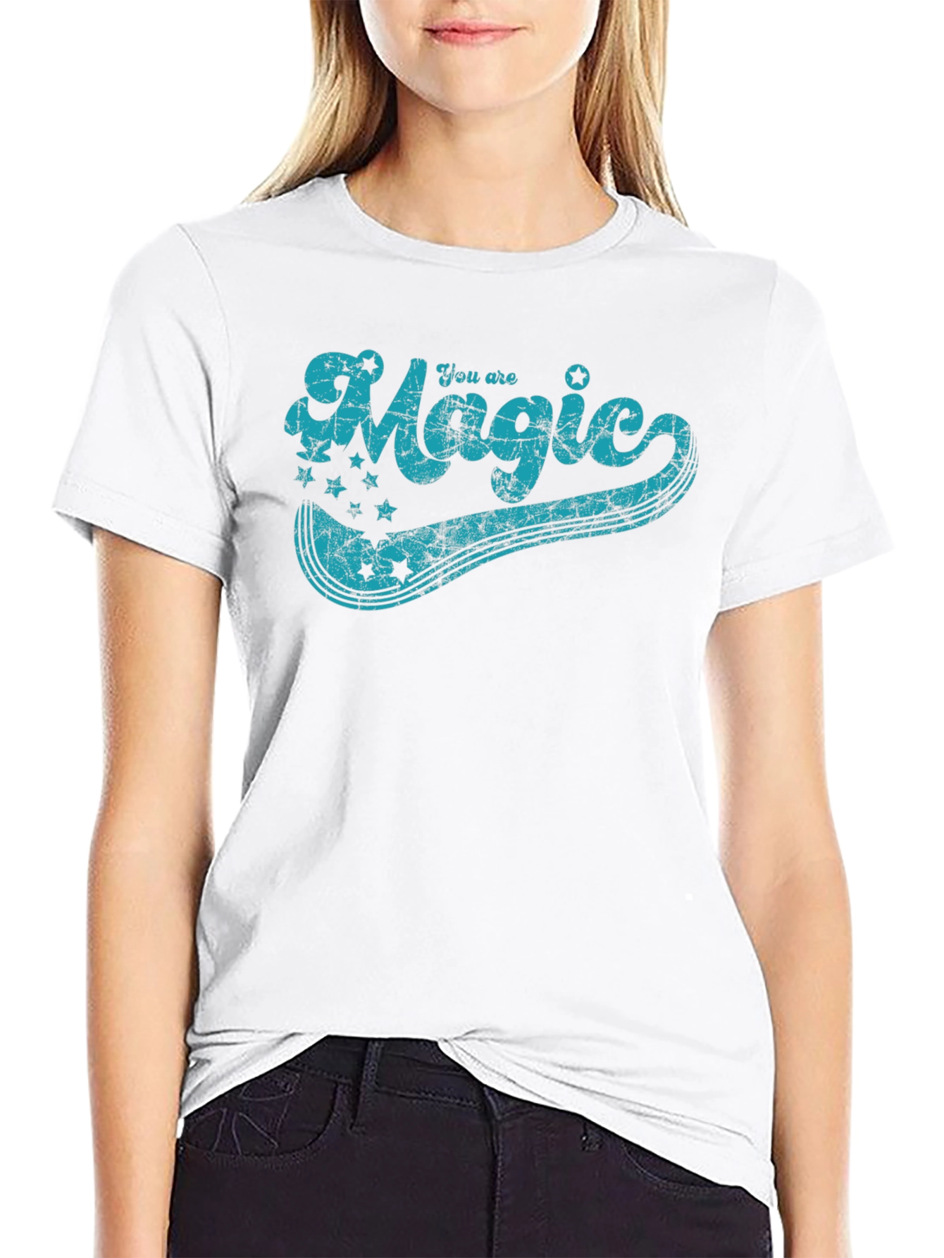 Black You Are Magic Graphic Tee - Vintage Style T-Shirt view 9