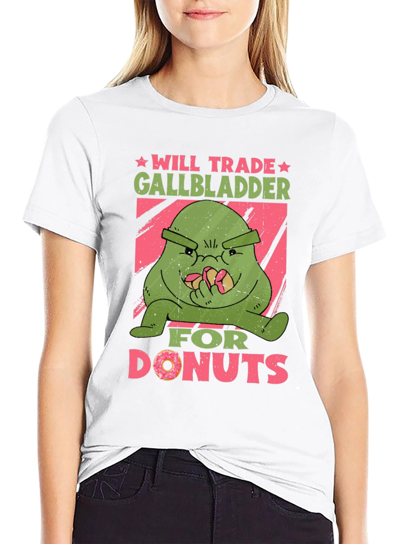 Black Will Trade Gallbladder for Donuts Graphic Tee view 9