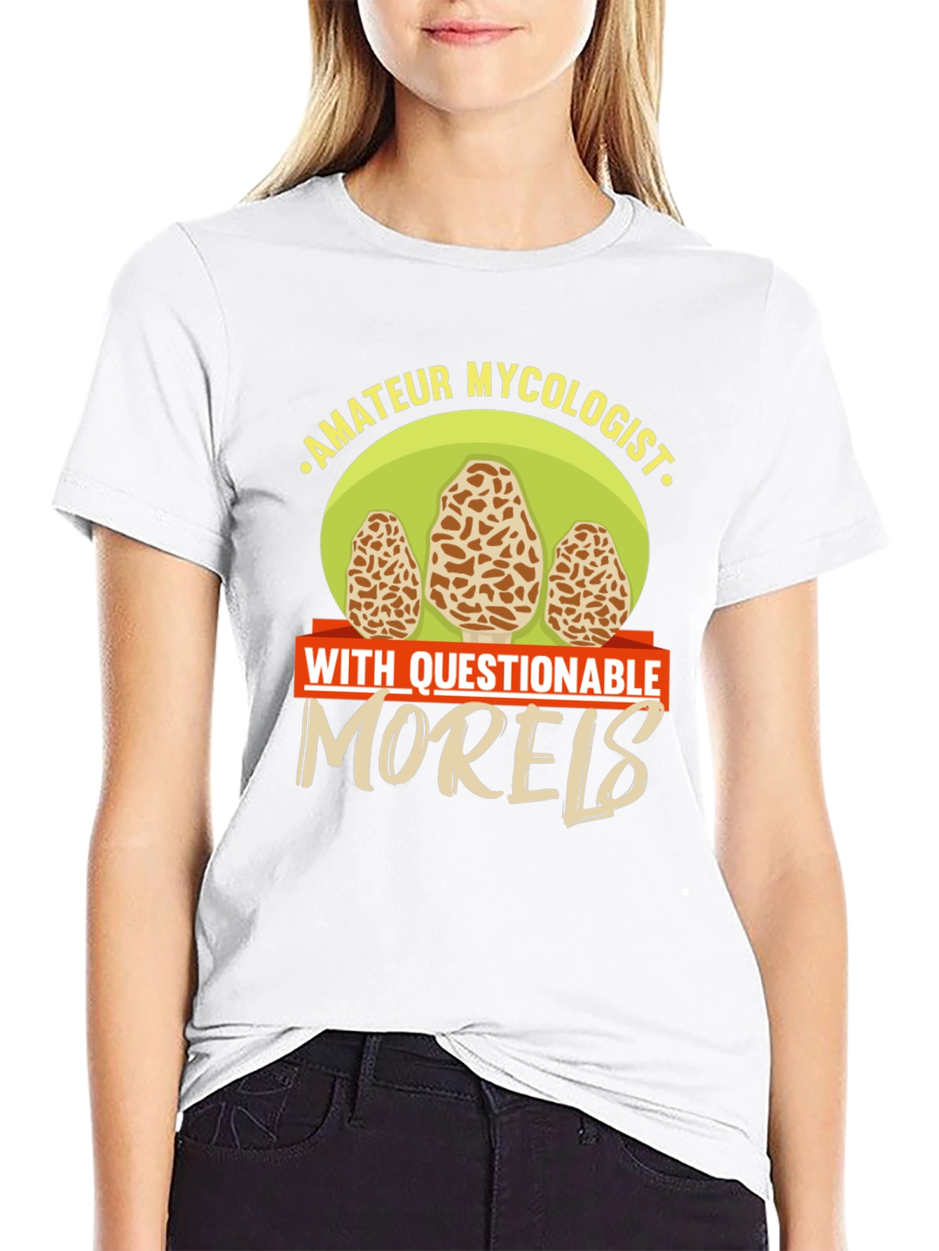 Black Amateur Mycologist Morels Funny T-Shirt view 9