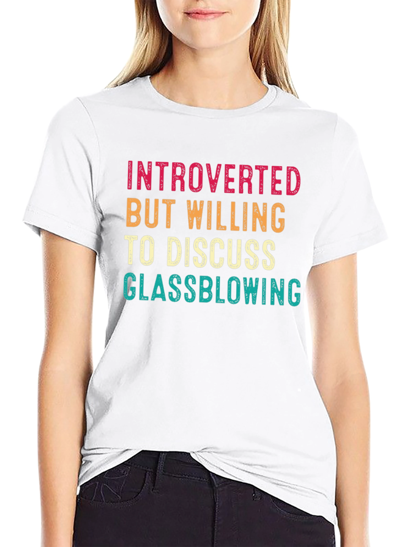 Black Introverted Glassblowing T-Shirt Funny Hobby Shirt view 9