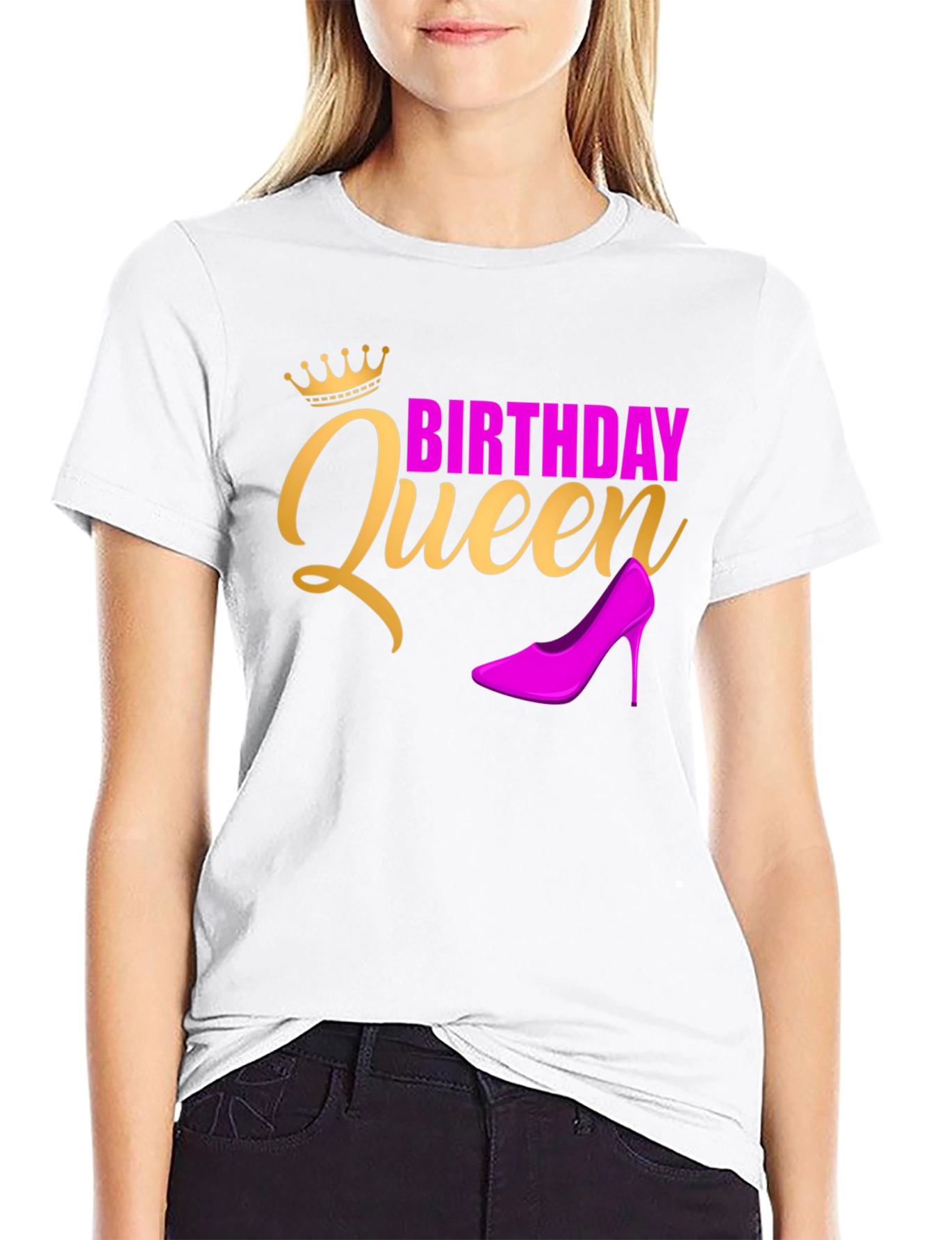 Black Birthday Queen T-Shirt view 9