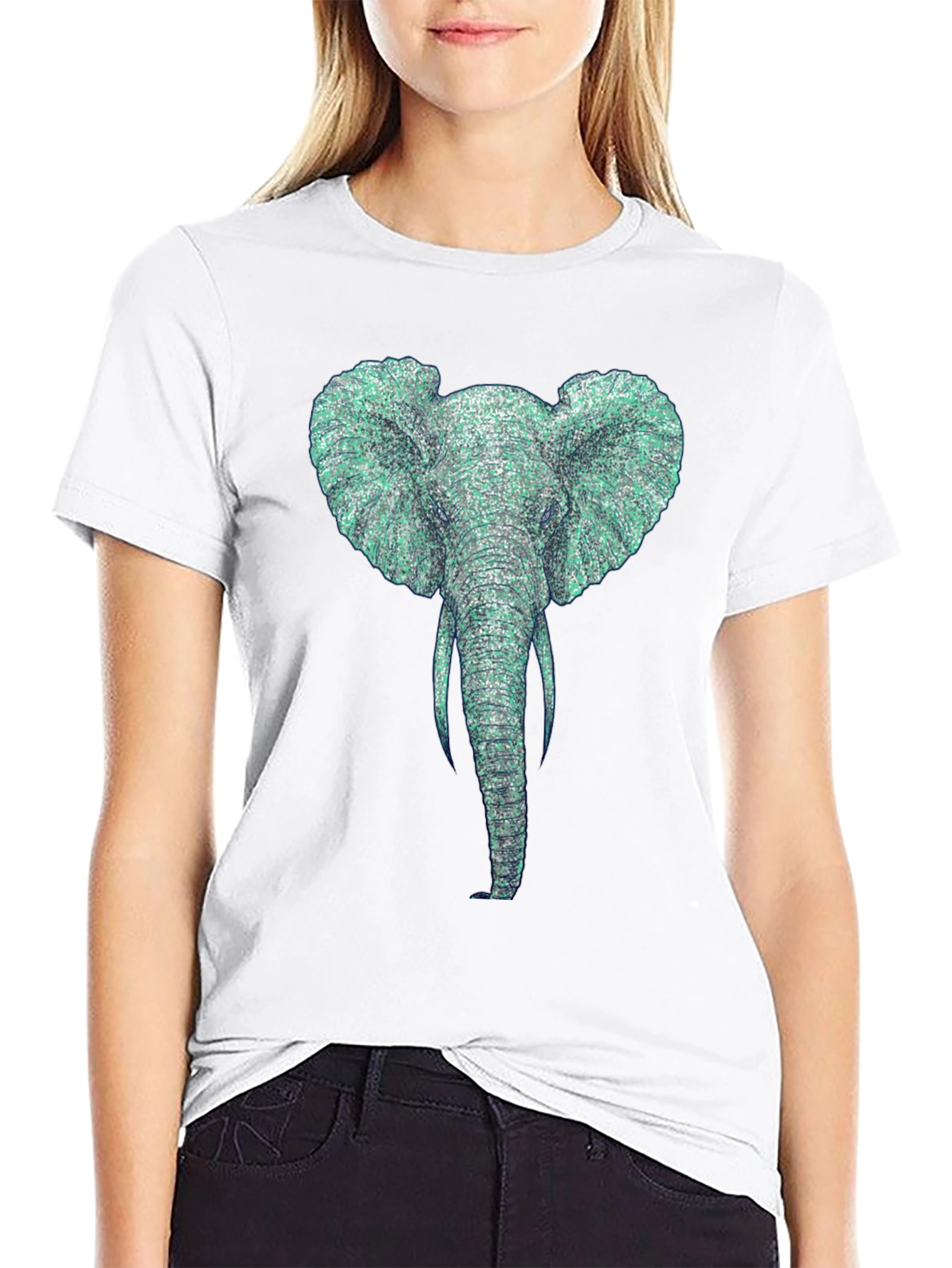 Black Elephant Graphic T-Shirt - Unique Design view 9